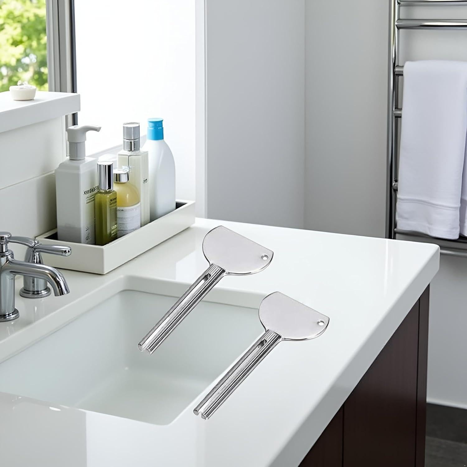 Juego de 2 Llaves de Acero Inoxidable para Exprimir Tubos