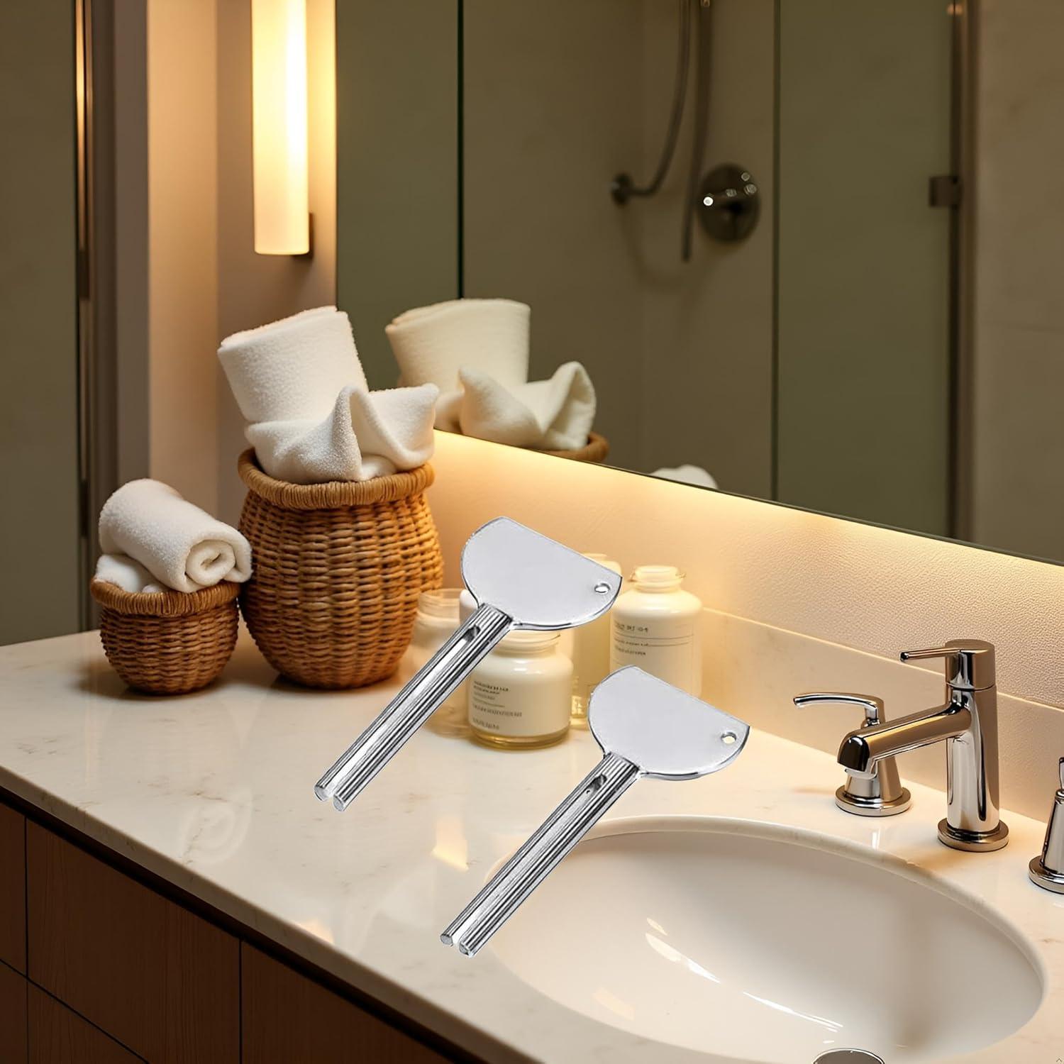 Juego de 2 Llaves de Acero Inoxidable para Exprimir Tubos