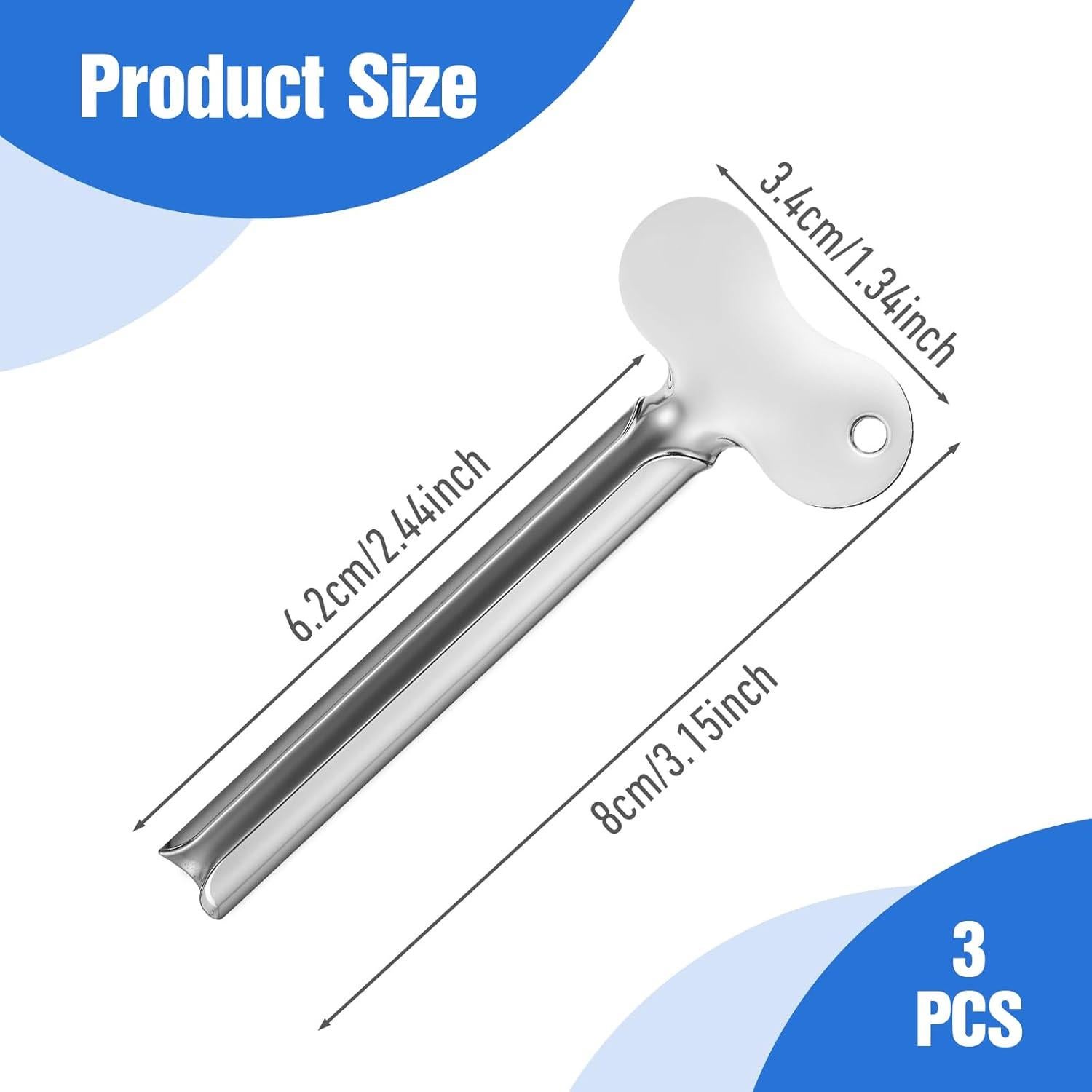 Exprimidor de Tubos de Pasta de Dientes Mabor - 3 Piezas Acero Inoxidable