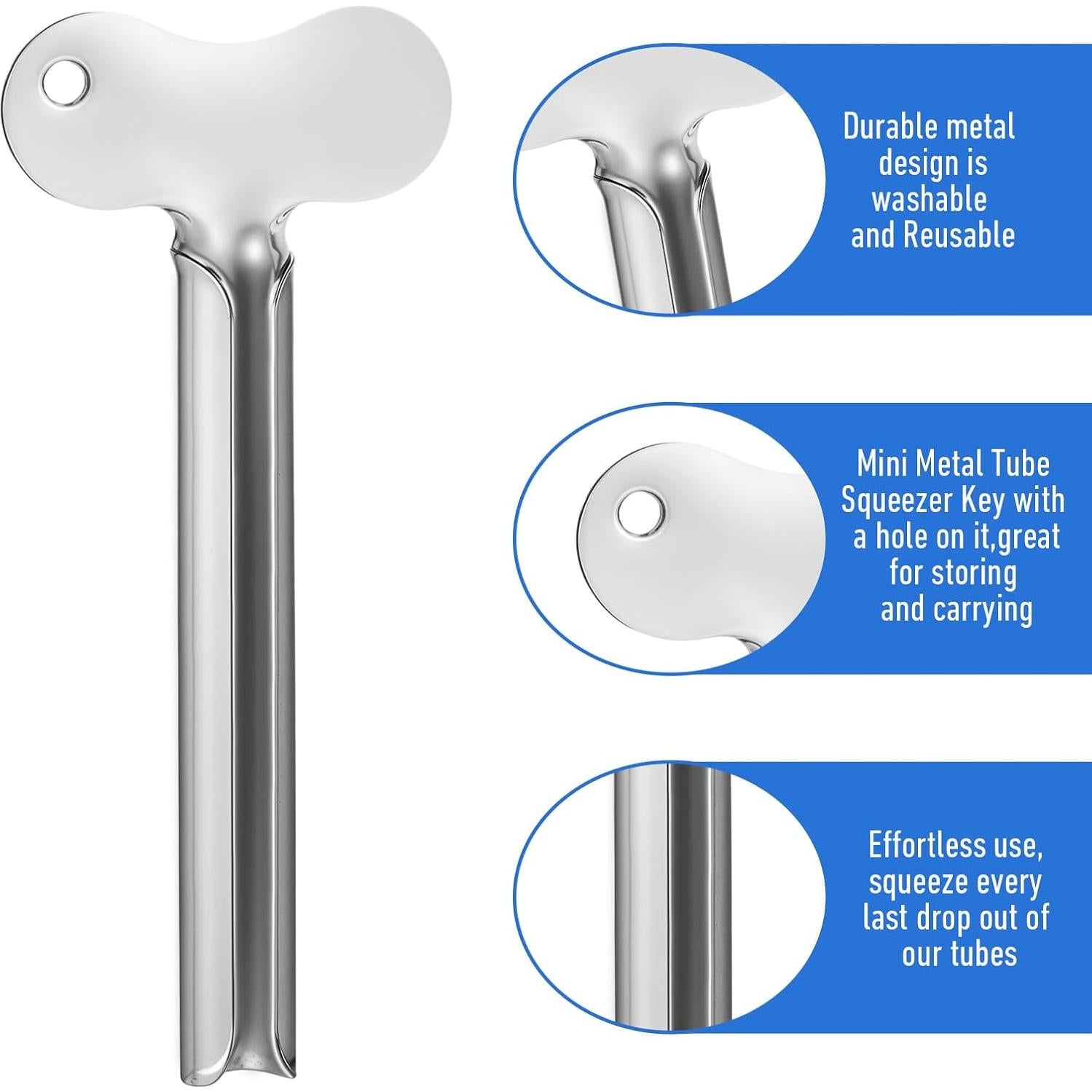Exprimidor de Tubos de Pasta de Dientes Mabor - 3 Piezas Acero Inoxidable