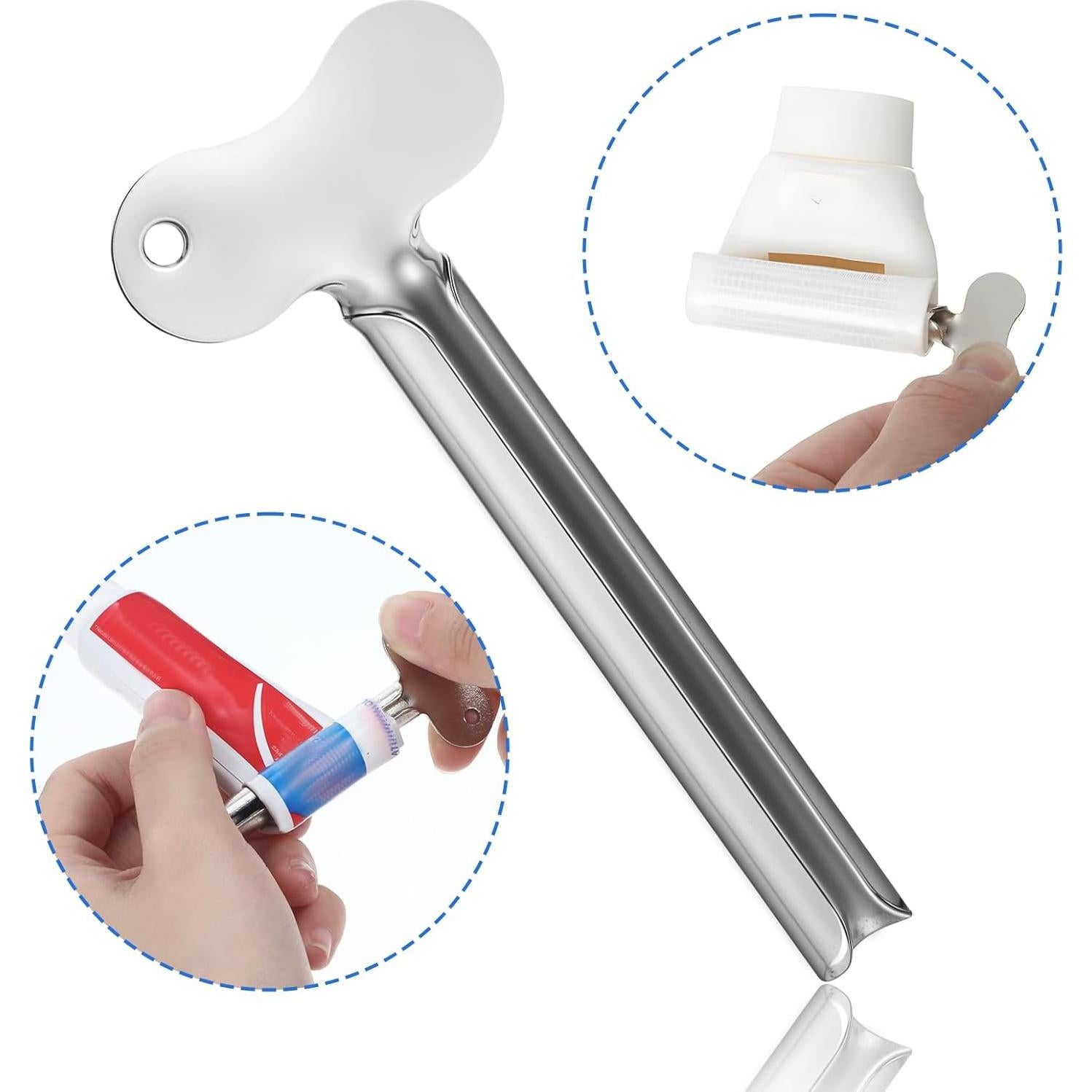 Exprimidor de Tubos de Pasta de Dientes Mabor - 3 Piezas Acero Inoxidable