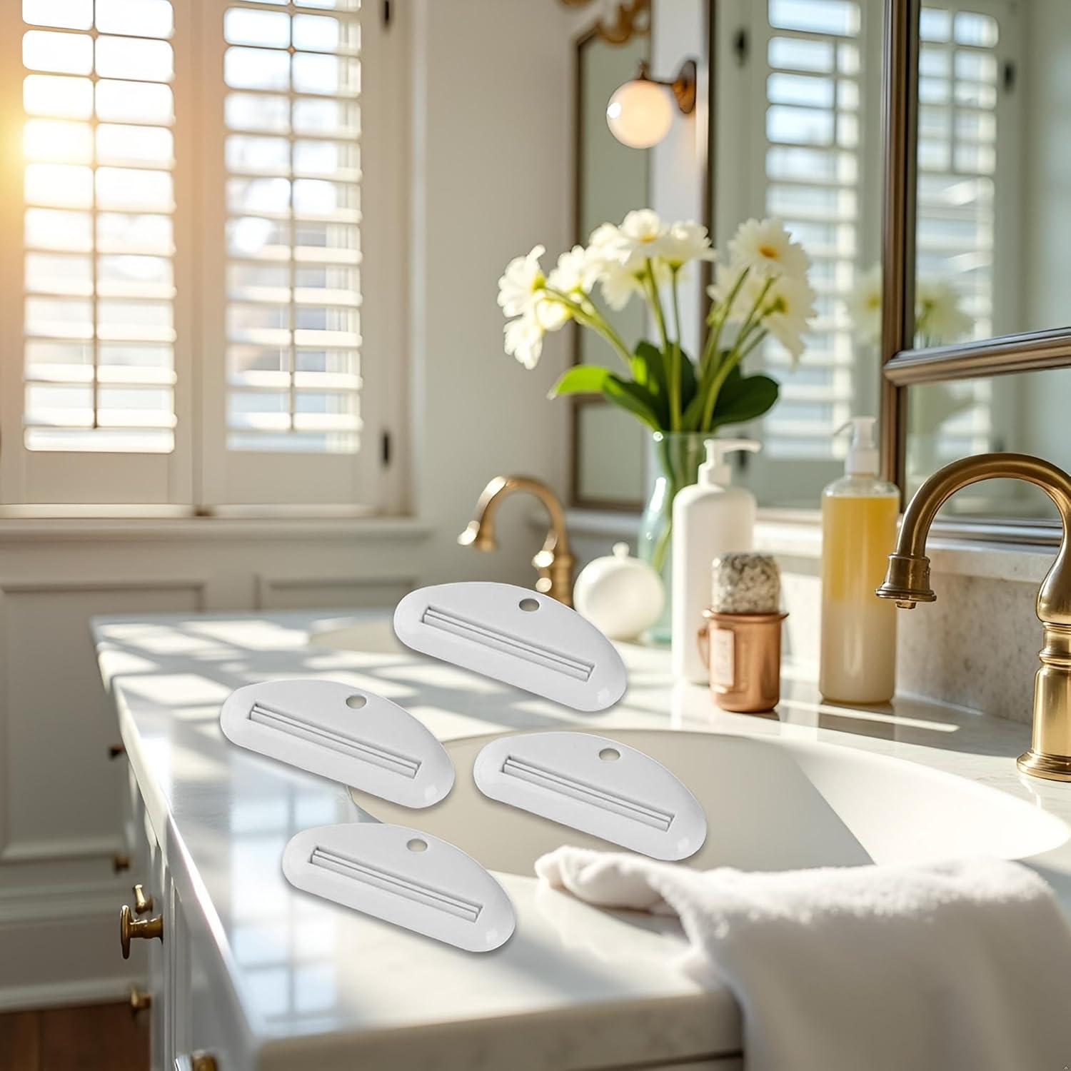 5 Exprimidores de Pasta de Dientes Cauaoa Blancos Prácticos