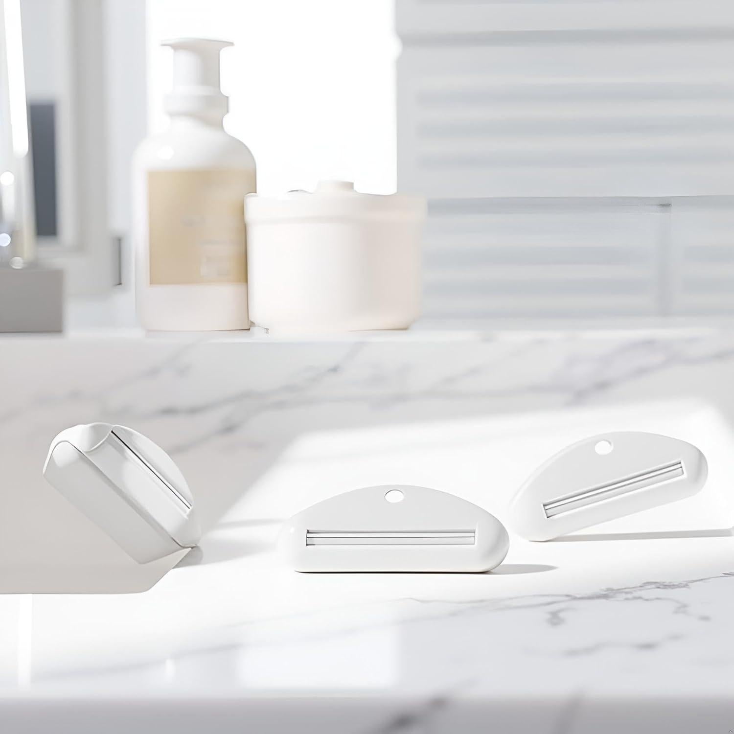 5 Exprimidores de Pasta de Dientes Cauaoa Blancos Prácticos