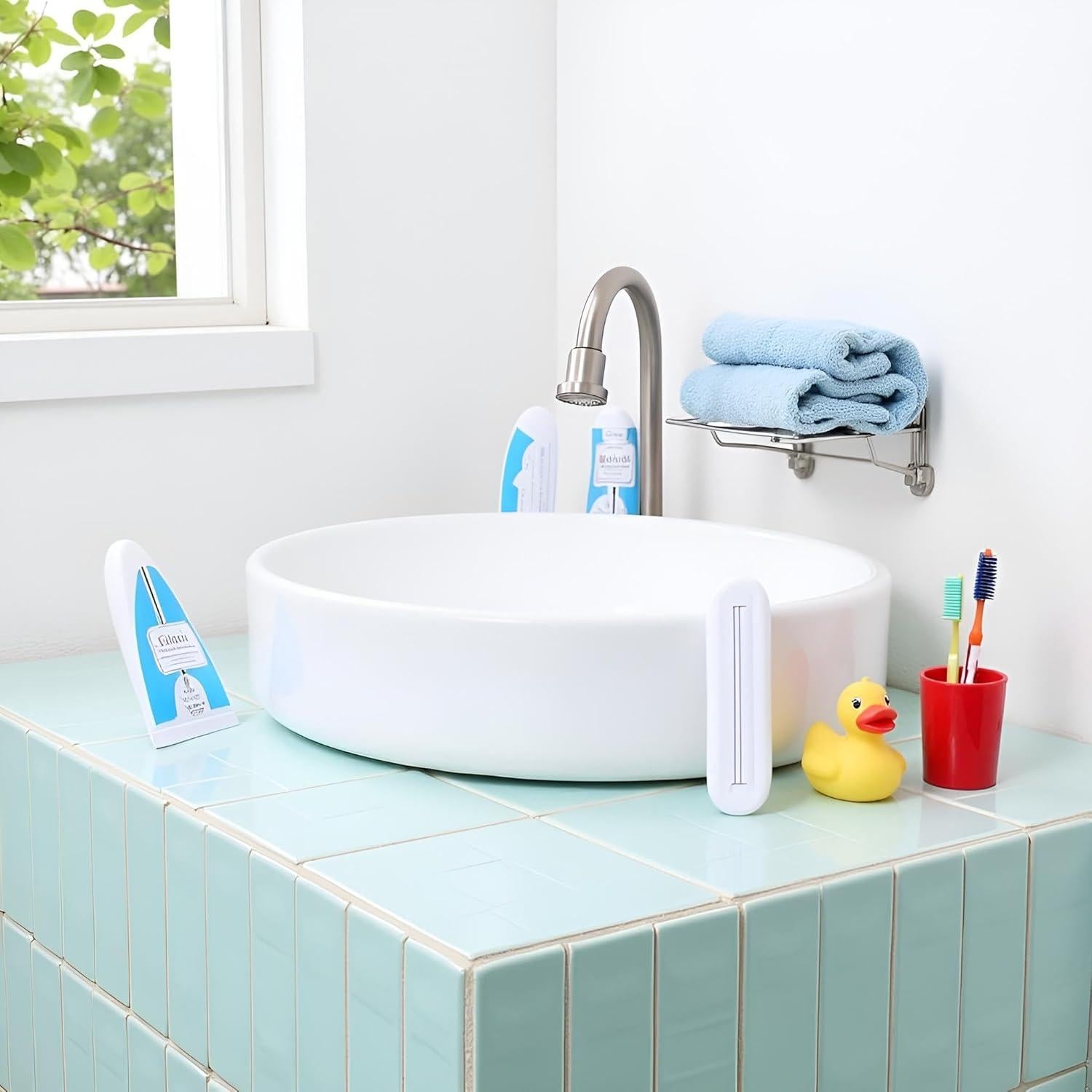 5 Exprimidores de Pasta Dental Tnyvm Blanco, Clips Prácticos