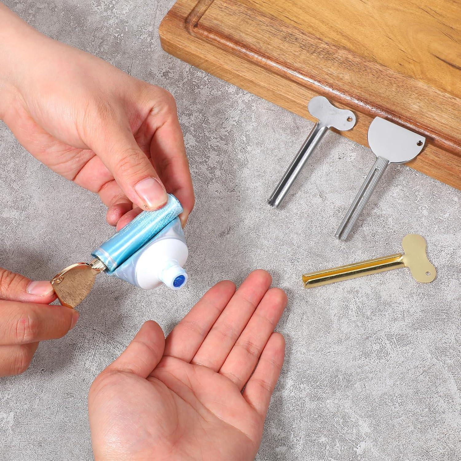 Exprimidor de Tubo de Pasta de Dientes FdcZeyxior 4 Piezas Acero Inoxidable