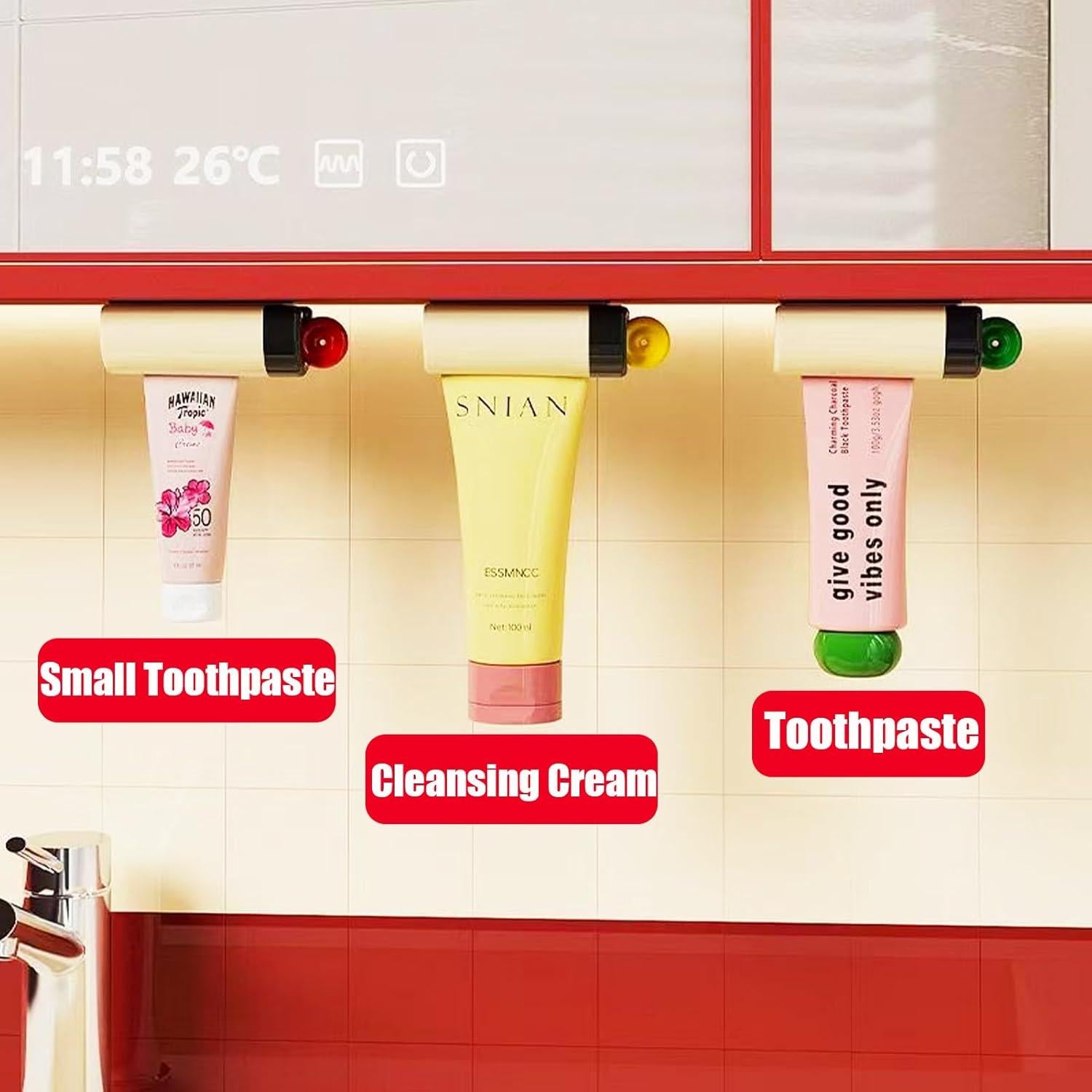 Exprimidor de Pasta de Dientes Magnético Chenshuo Blanco 10.8cm