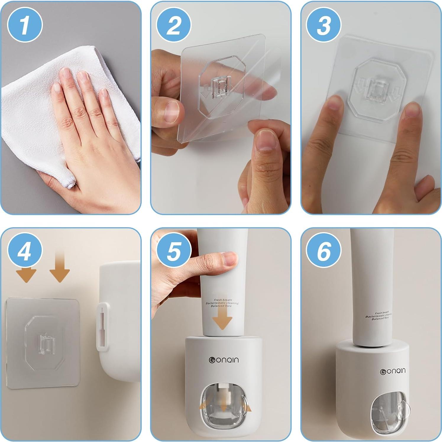 Soporte de Cepillo de Dientes y Dispensador LOGJAM HY076