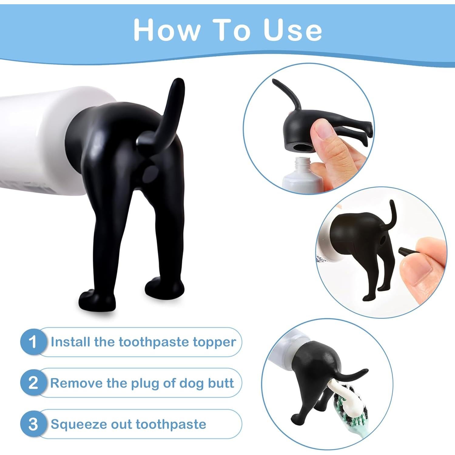 Dispensador de Pasta de Dientes Perro Cagando 3Pcs Chambom