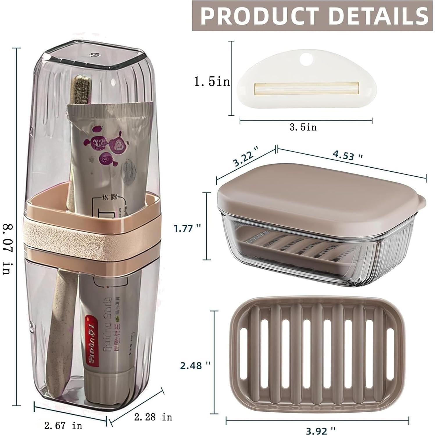 Funda de Cepillo de Dientes MYLDH con Exprimidor y Jabón