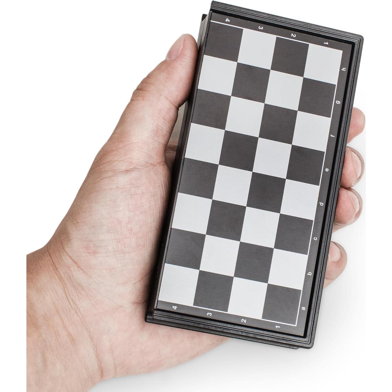 Juego de Ajedrez Magnético de Viaje Mini 12.8 cm - Plegable