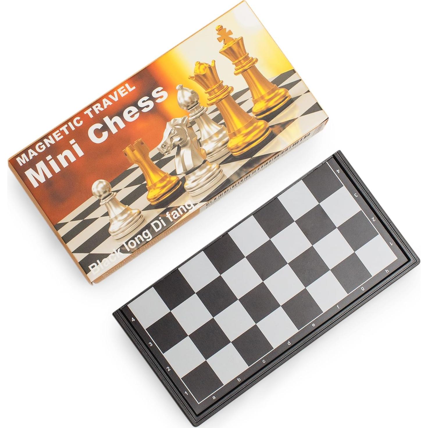 Juego de Ajedrez Magnético de Viaje Mini 12.8 cm - Plegable