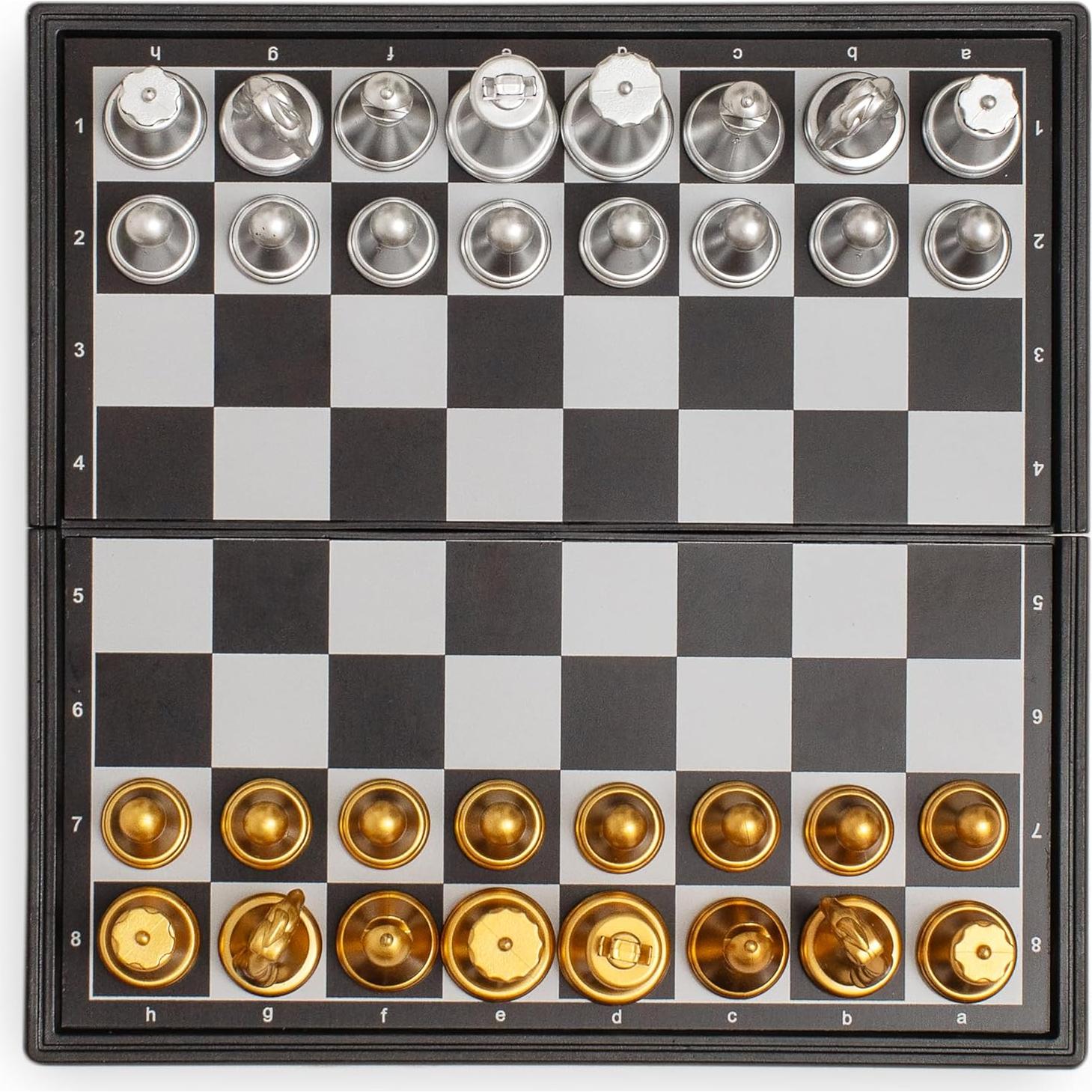 Juego de Ajedrez Magnético de Viaje Mini 12.8 cm - Plegable