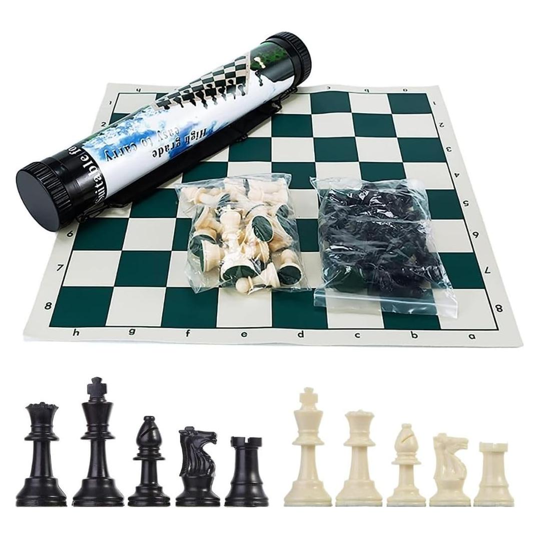 Juego de Ajedrez Portátil GETORIUM 33x33cm Piezas Staunton