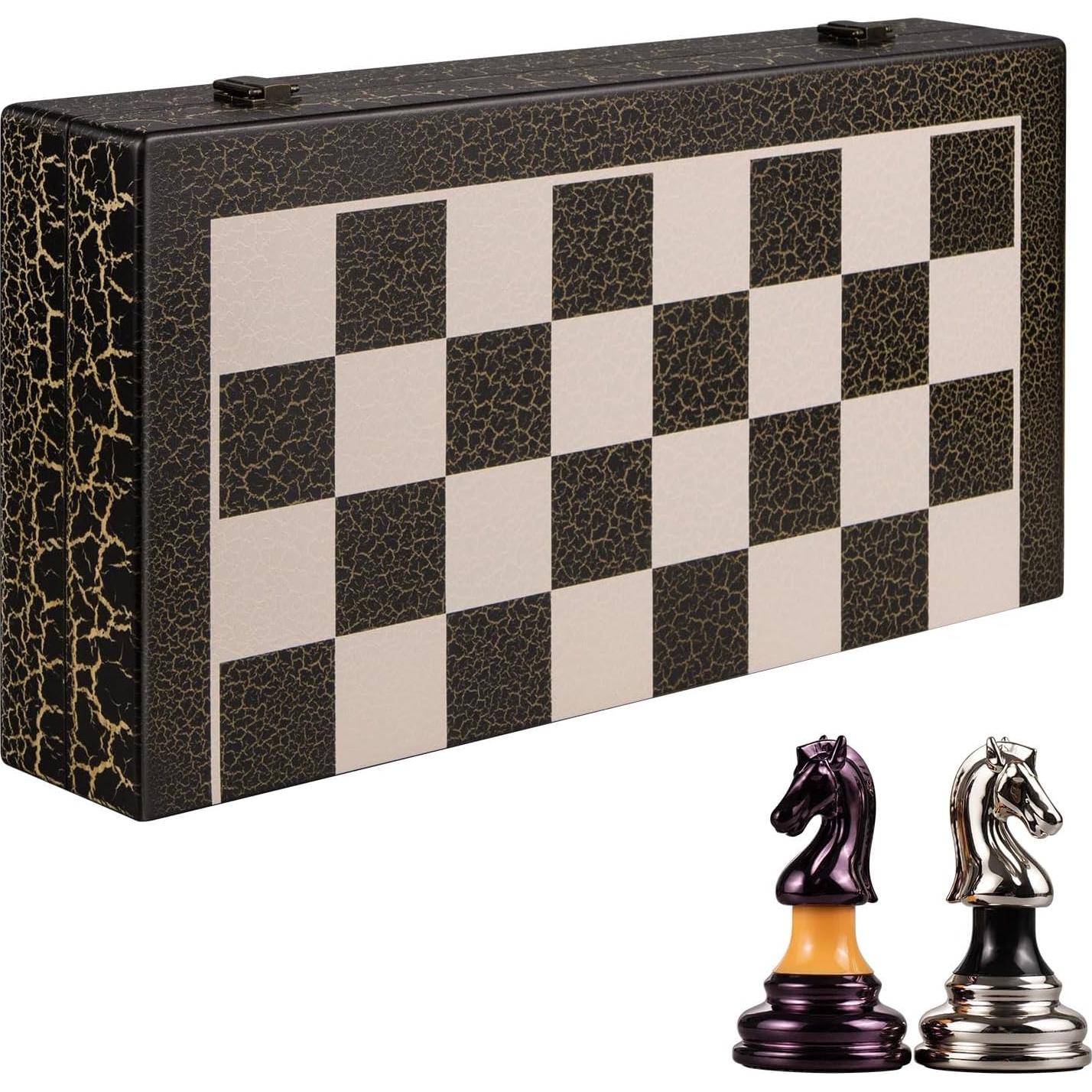 Juego de Ajedrez Plegable BIVOMON 42x42 cm Acrílico Lujo