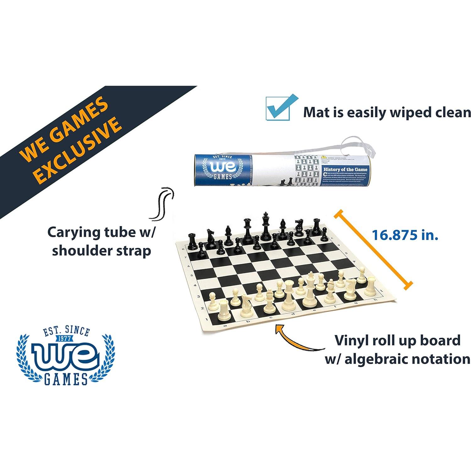 Conjunto de Ajedrez WE Games 43 cm Piezas 7.8 cm Portátil