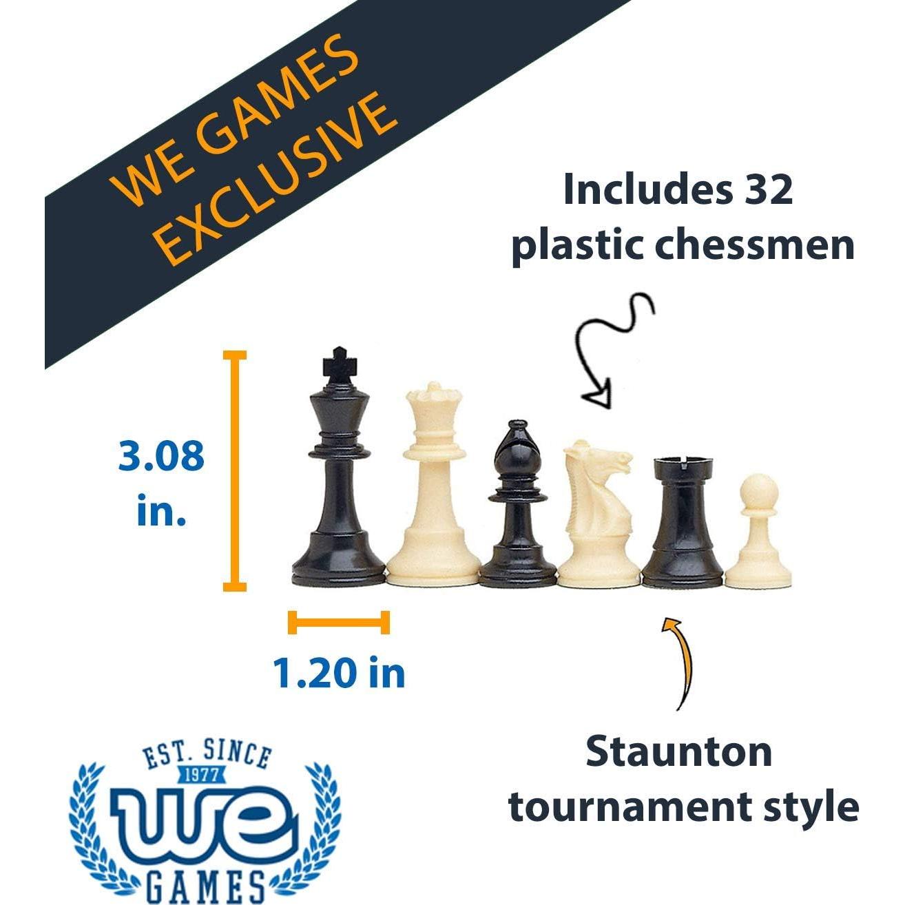 Conjunto de Ajedrez WE Games 43 cm Piezas 7.8 cm Portátil
