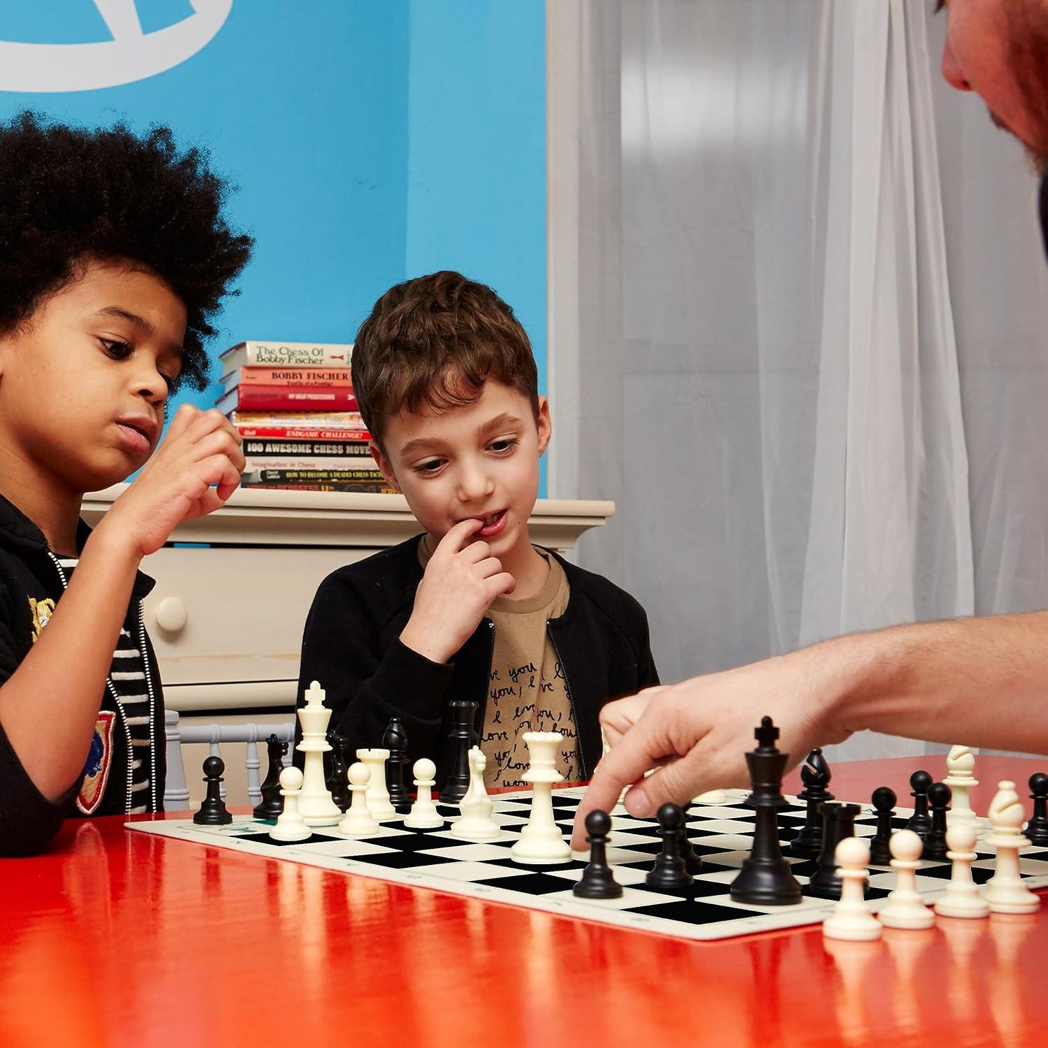 Conjunto de Ajedrez Negro y Blanco Ankit 38x38 cm Portátil