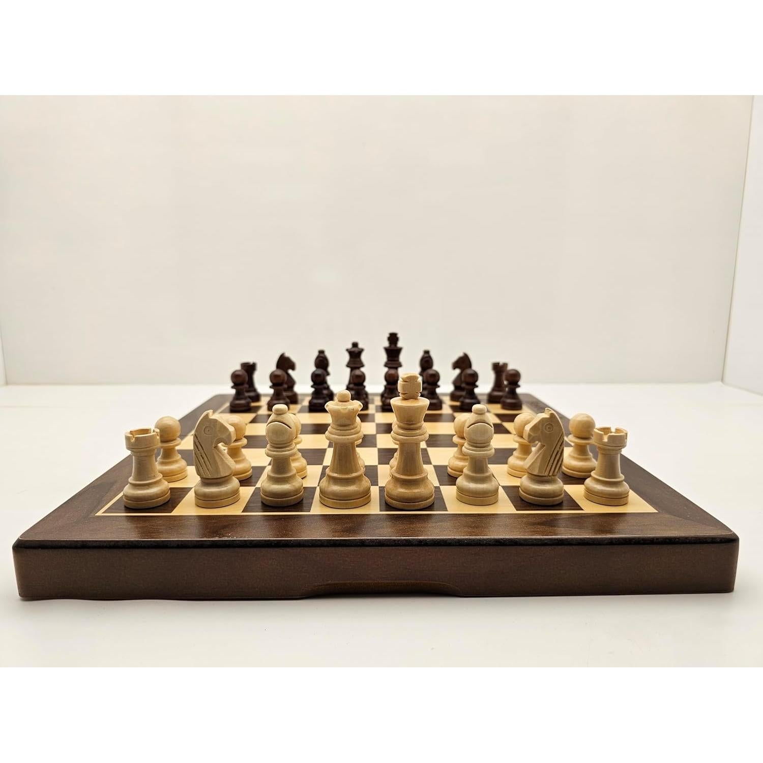 Juego de Ajedrez Magnético de Madera 30 cm Plegable Huizhou