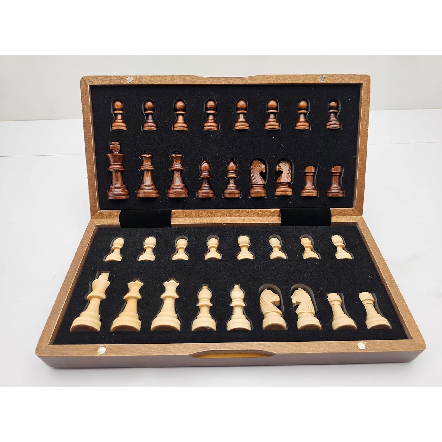 Juego de Ajedrez Magnético de Madera 30 cm Plegable Huizhou