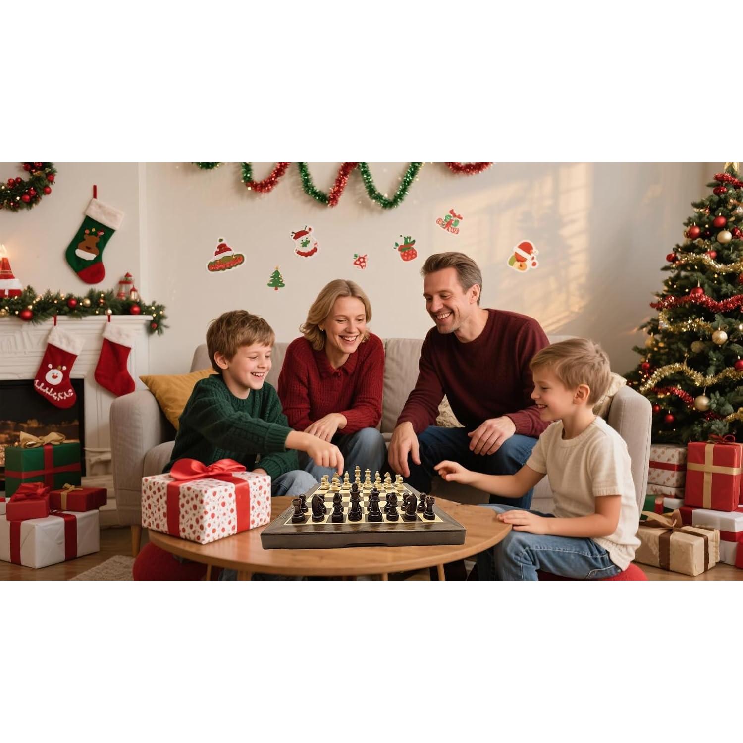 Juego de Ajedrez Magnético de Madera 30 cm Plegable Huizhou