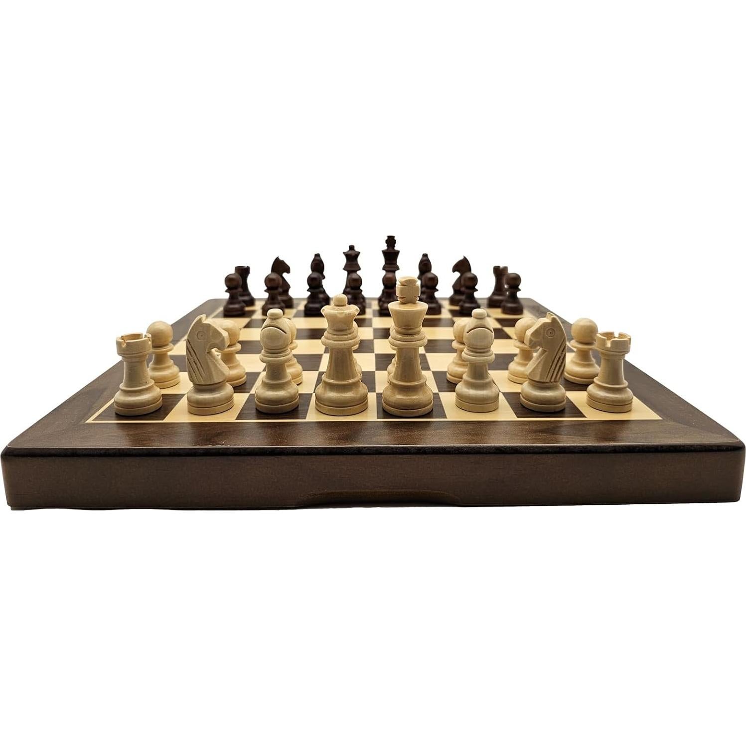 Juego de Ajedrez Magnético de Madera 30 cm Plegable Huizhou