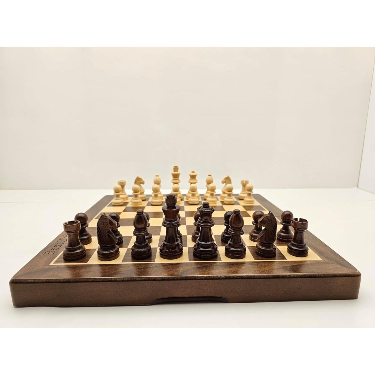Juego de Ajedrez Magnético de Madera 30 cm Plegable Huizhou