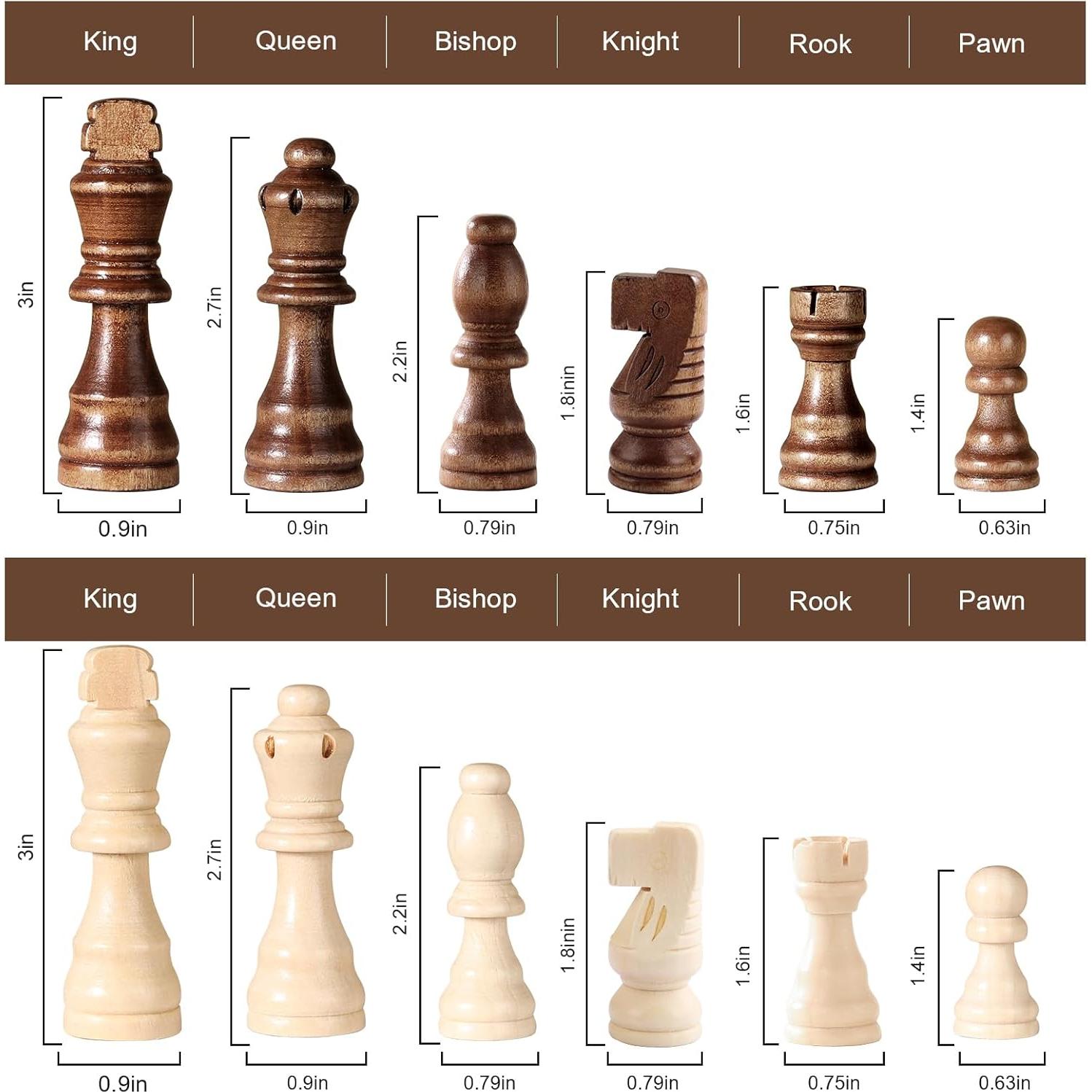 Juego de Ajedrez Magnético de Madera Durpeak 40.5x20.5cm