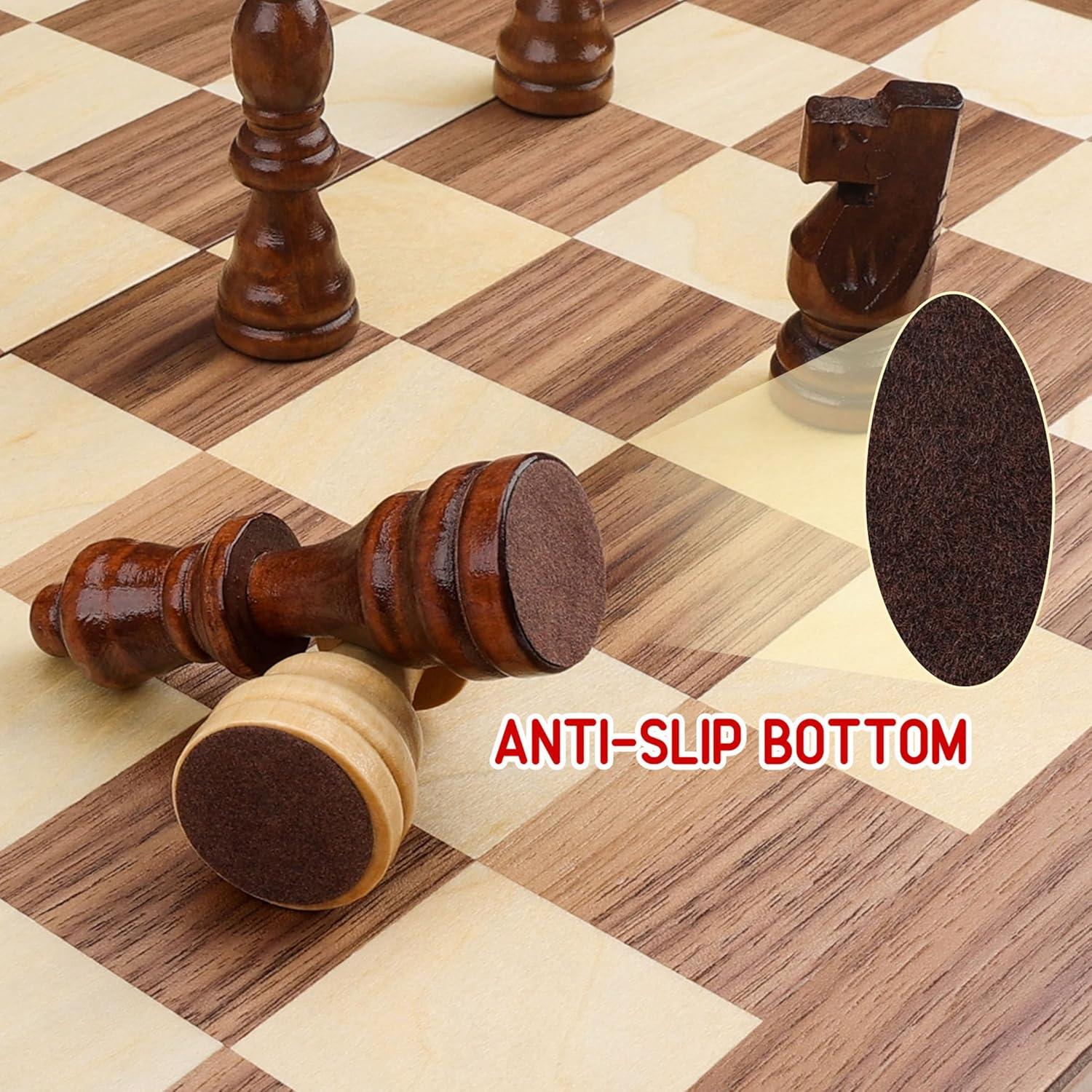 Juego de Ajedrez Gothink de Madera 38.1 cm con 2 Peones Extra