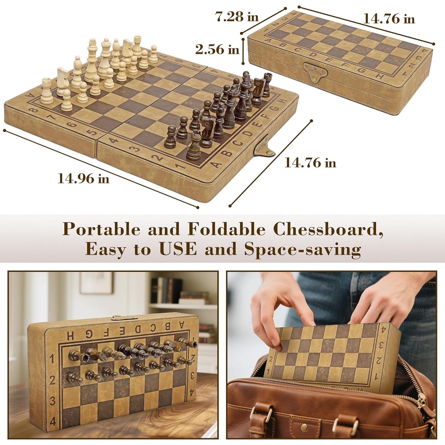 Juego de Ajedrez Magnético 15 Pulgadas Bucher&Rossini