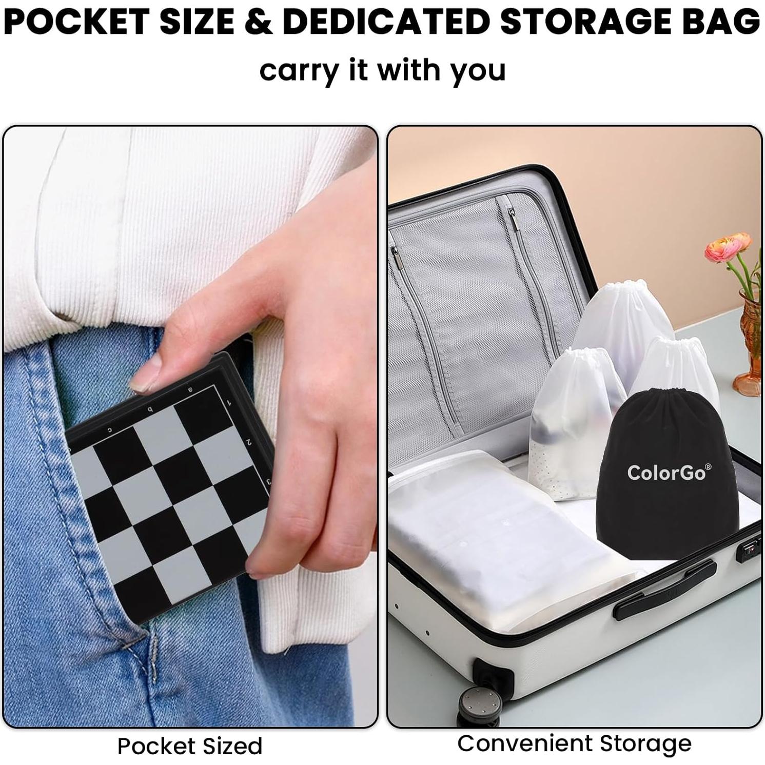 Juego de Viaje 5 en 1 COLORGO con Tablero Magnético Plegable