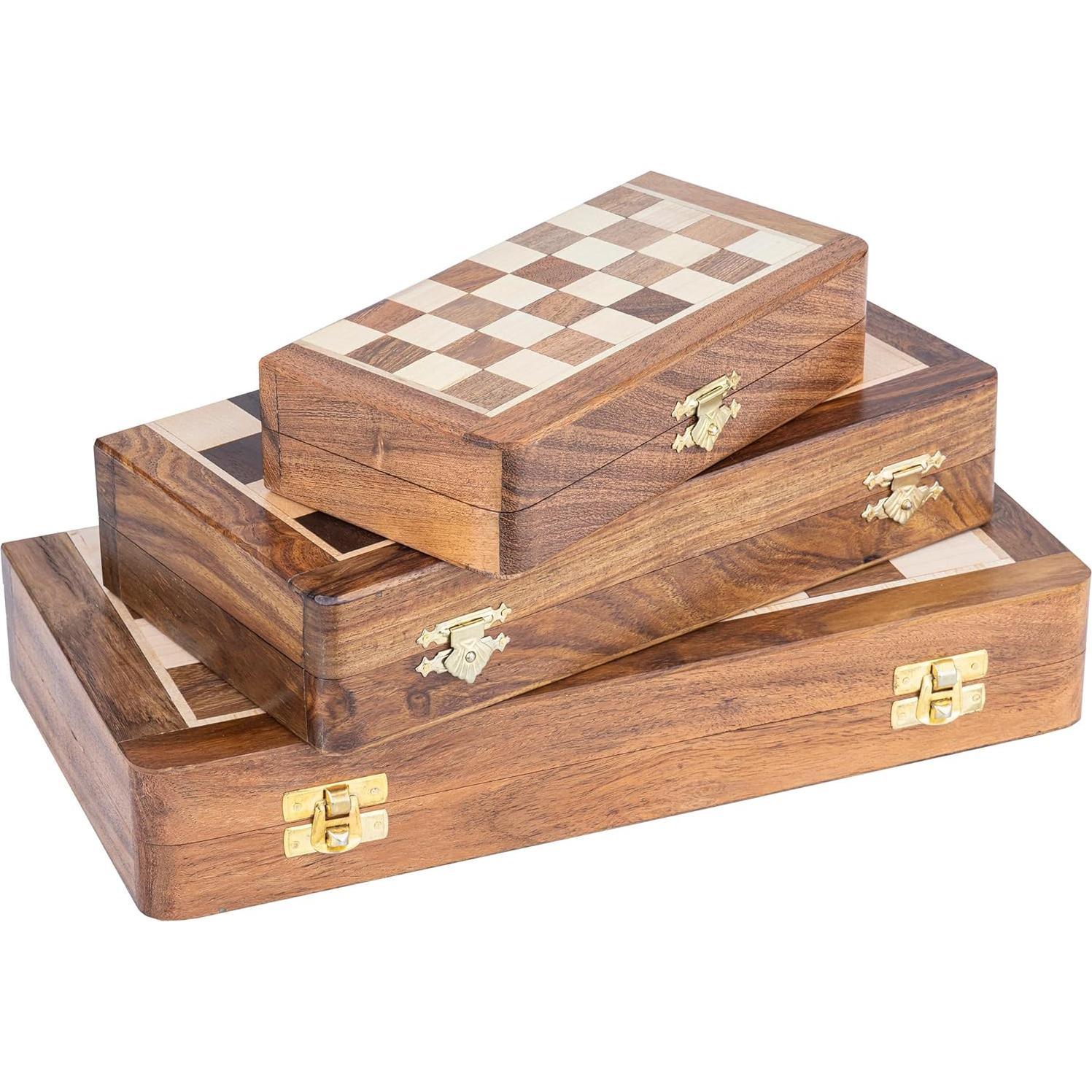 Juego de Ajedrez Magnético de Madera INTAJ 30 cm Plegable