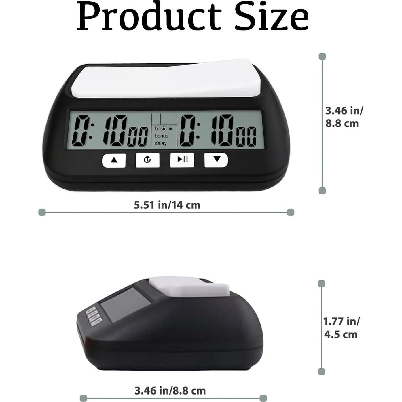 Reloj de Ajedrez Digital WQV RXZER40 Portátil Multifuncional