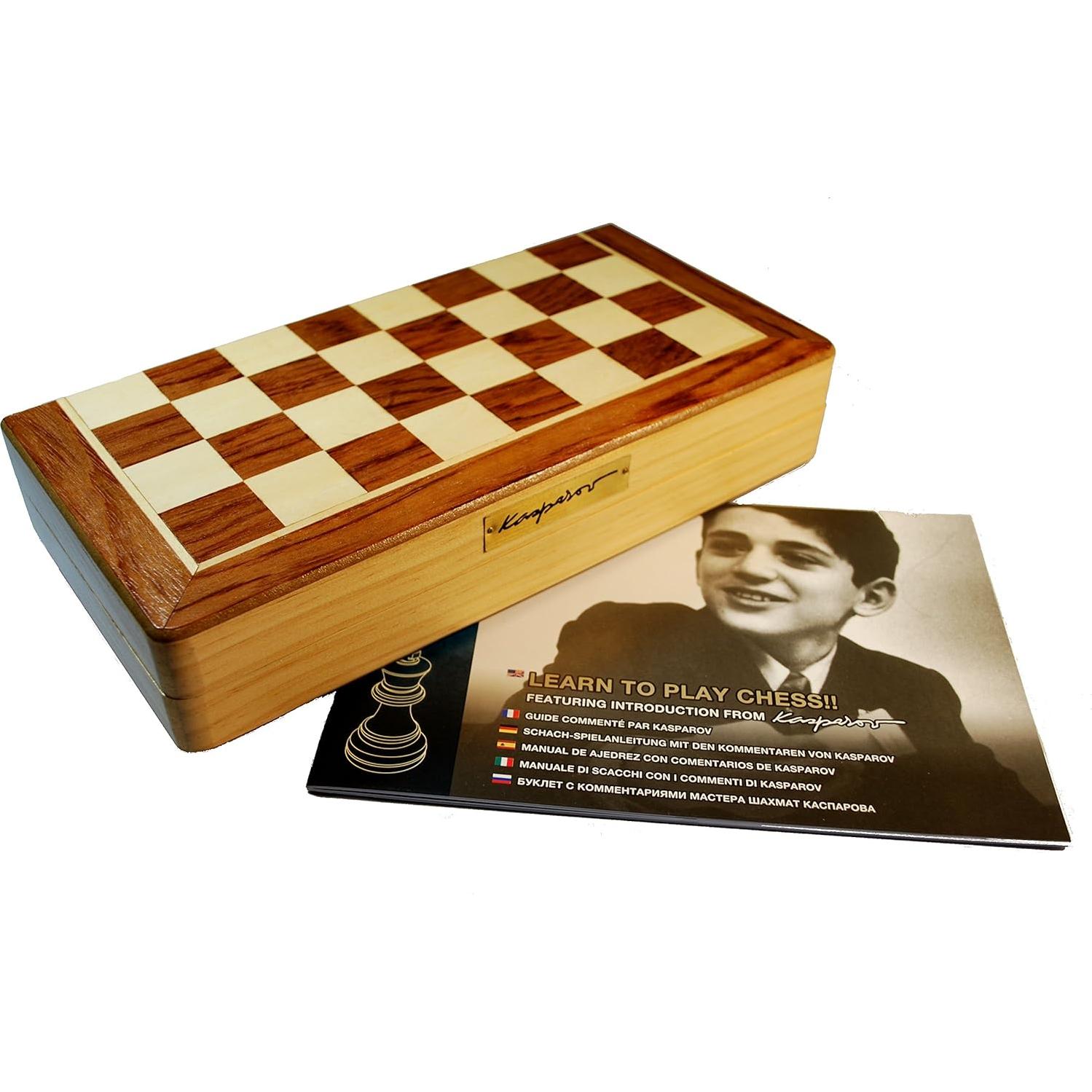 Juego de Ajedrez Internacional Kasparov Madera Plegable 30cm