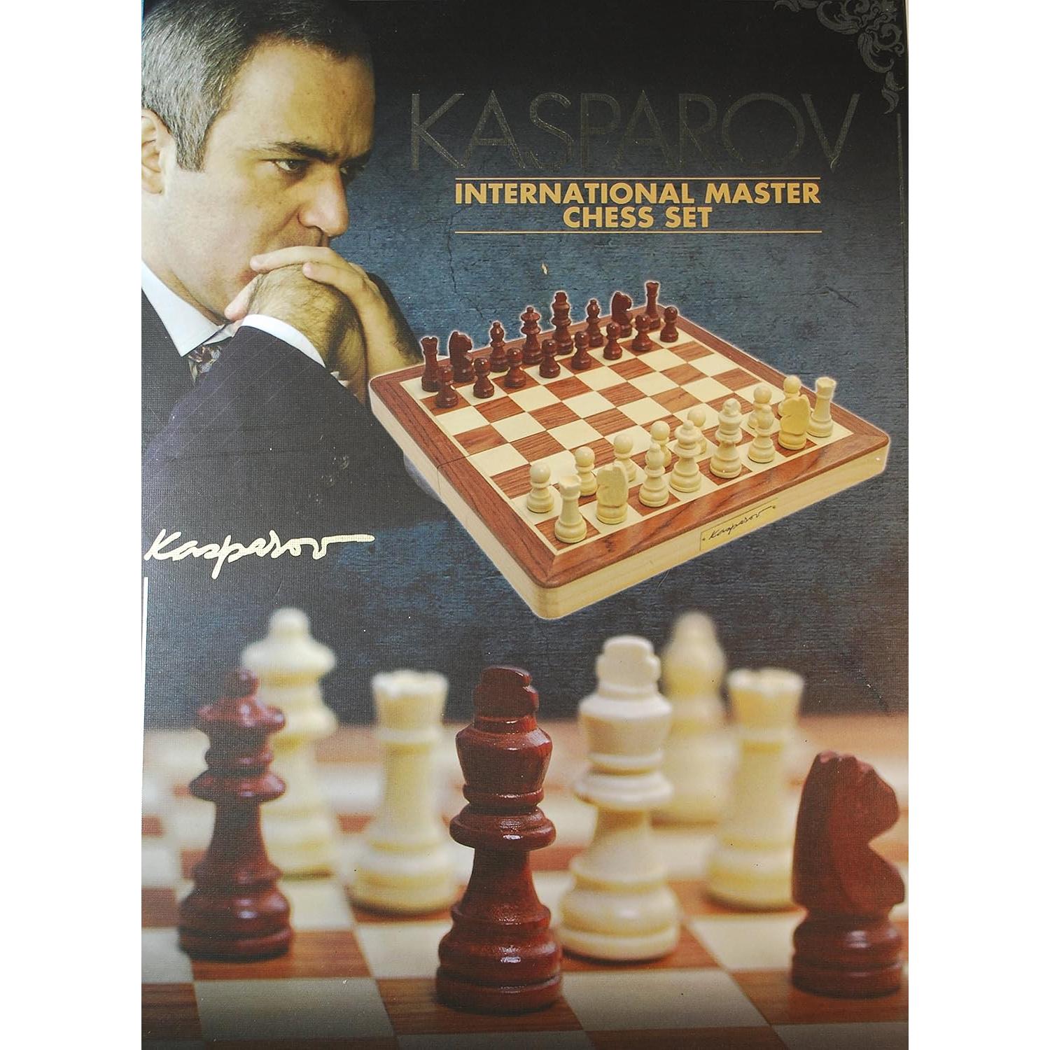 Juego de Ajedrez Internacional Kasparov Madera Plegable 30cm