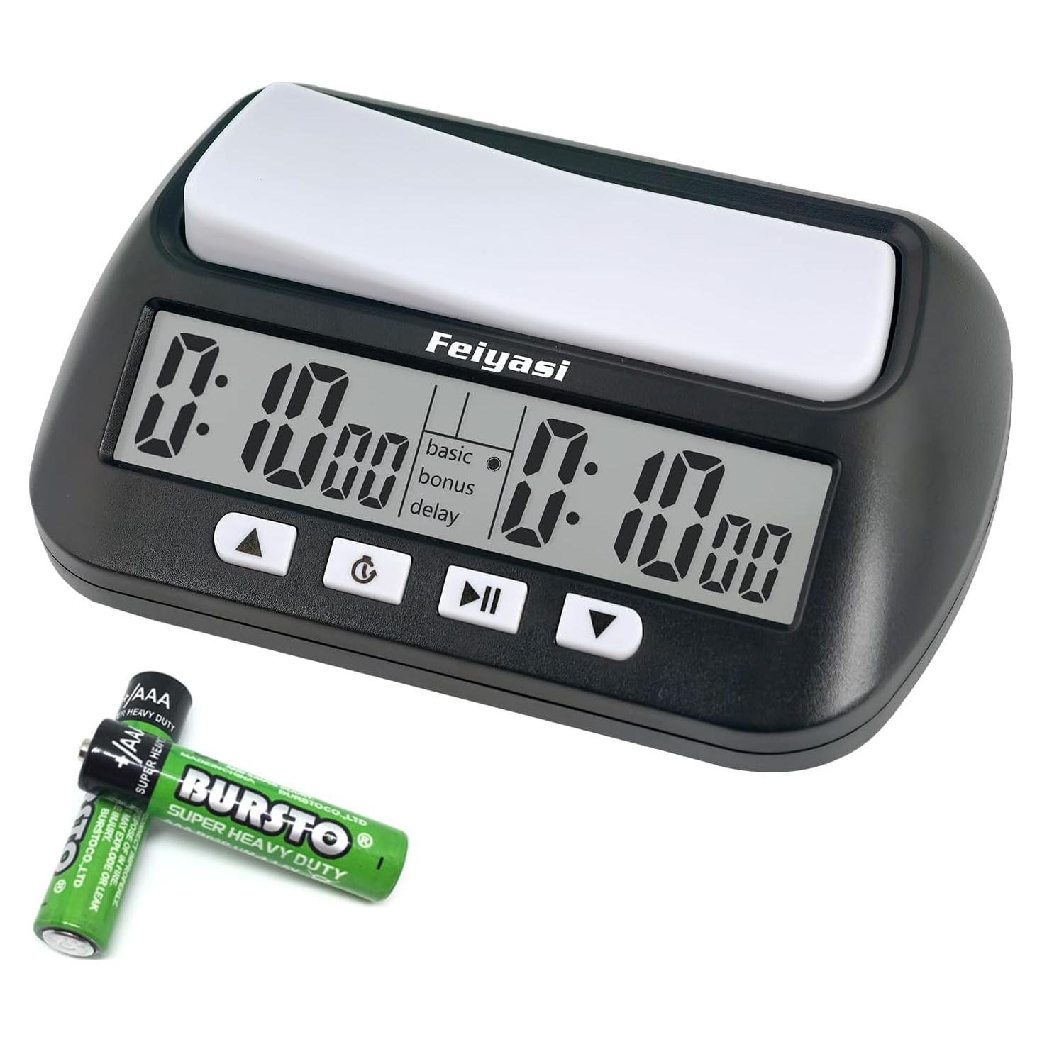 Temporizador Digital de Ajedrez Feiyasi con 4 Modos y Pilas AA