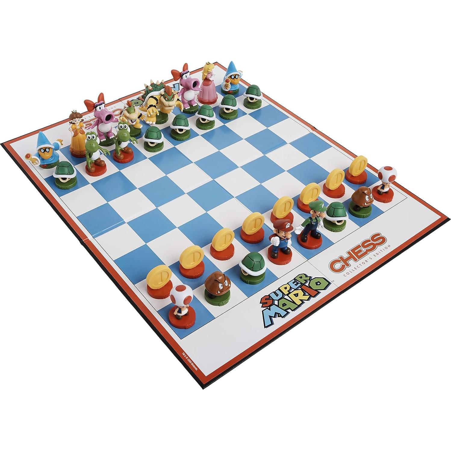 Juego de Ajedrez Super Mario Bros - 32 Piezas Pintadas a Mano