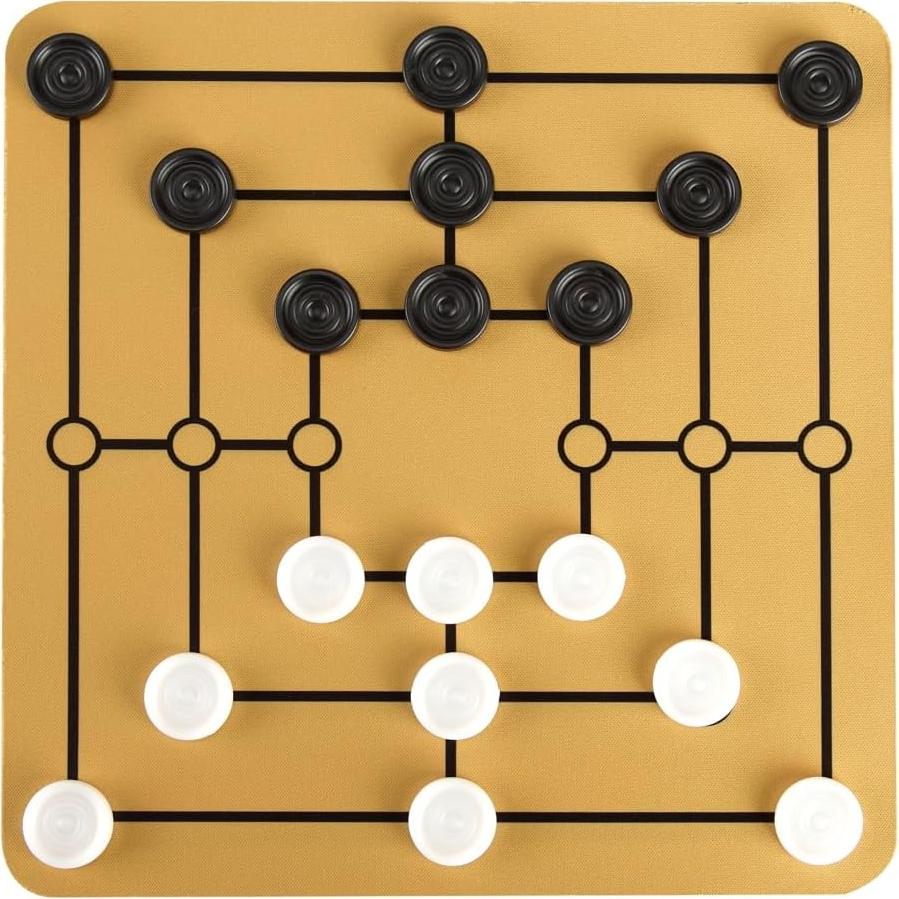 Juego de Mesa Nueve Hombres Morris Dranvosk Portátil 24x24 cm