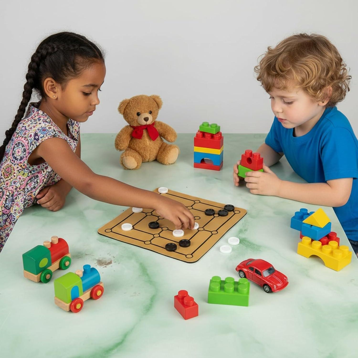 Juego de Mesa Nueve Hombres Morris Dranvosk Portátil 24x24 cm