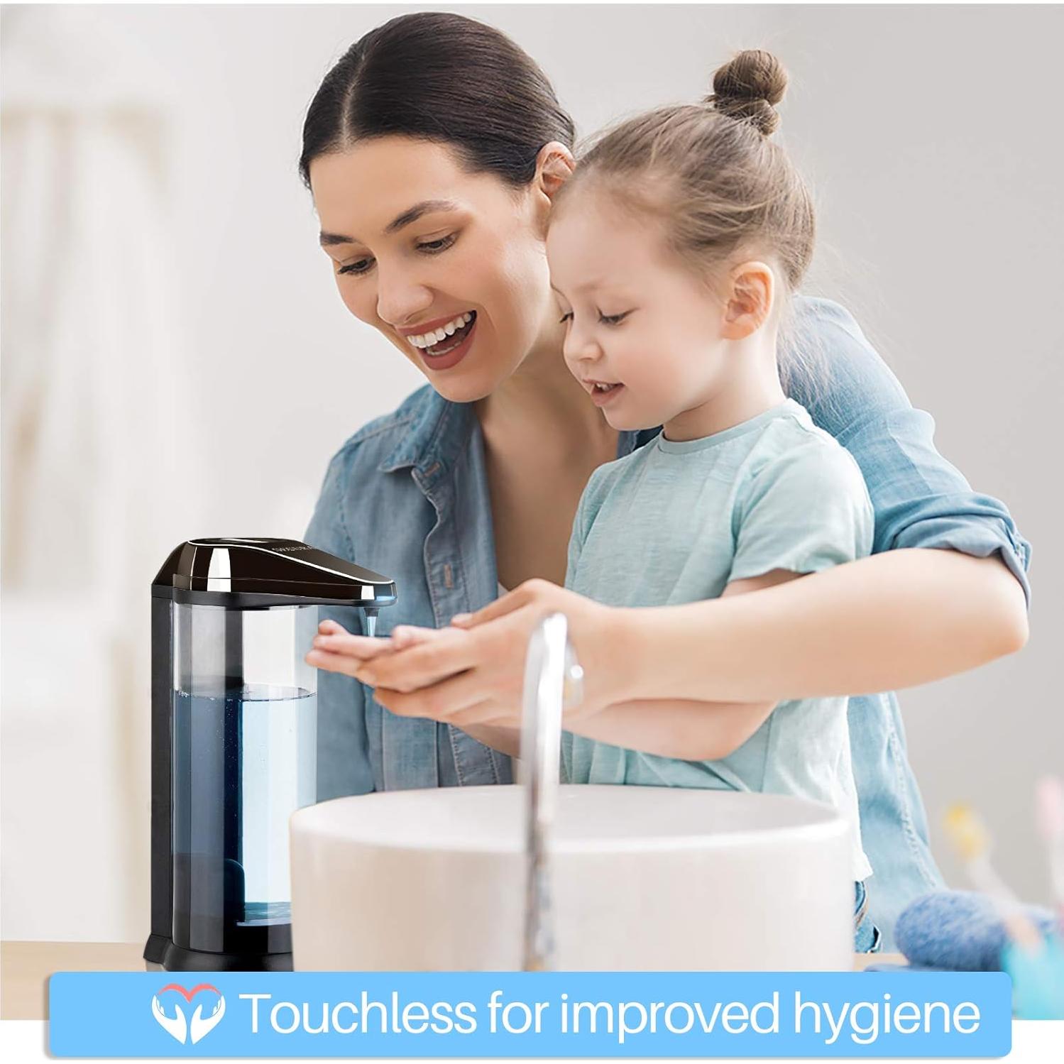 Dispensador Automático de Jabón Secura 500ml Gris Oscuro