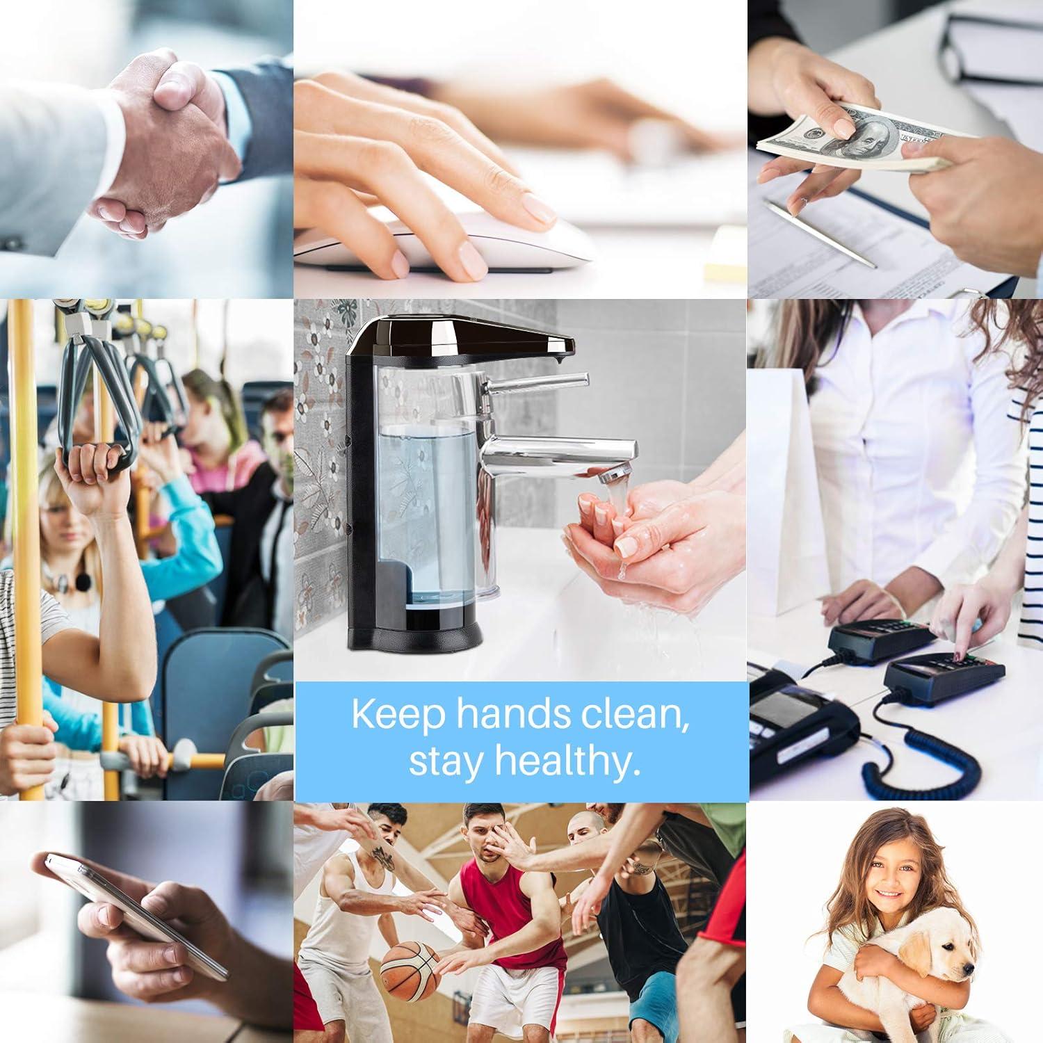 Dispensador Automático de Jabón Secura 500ml Gris Oscuro