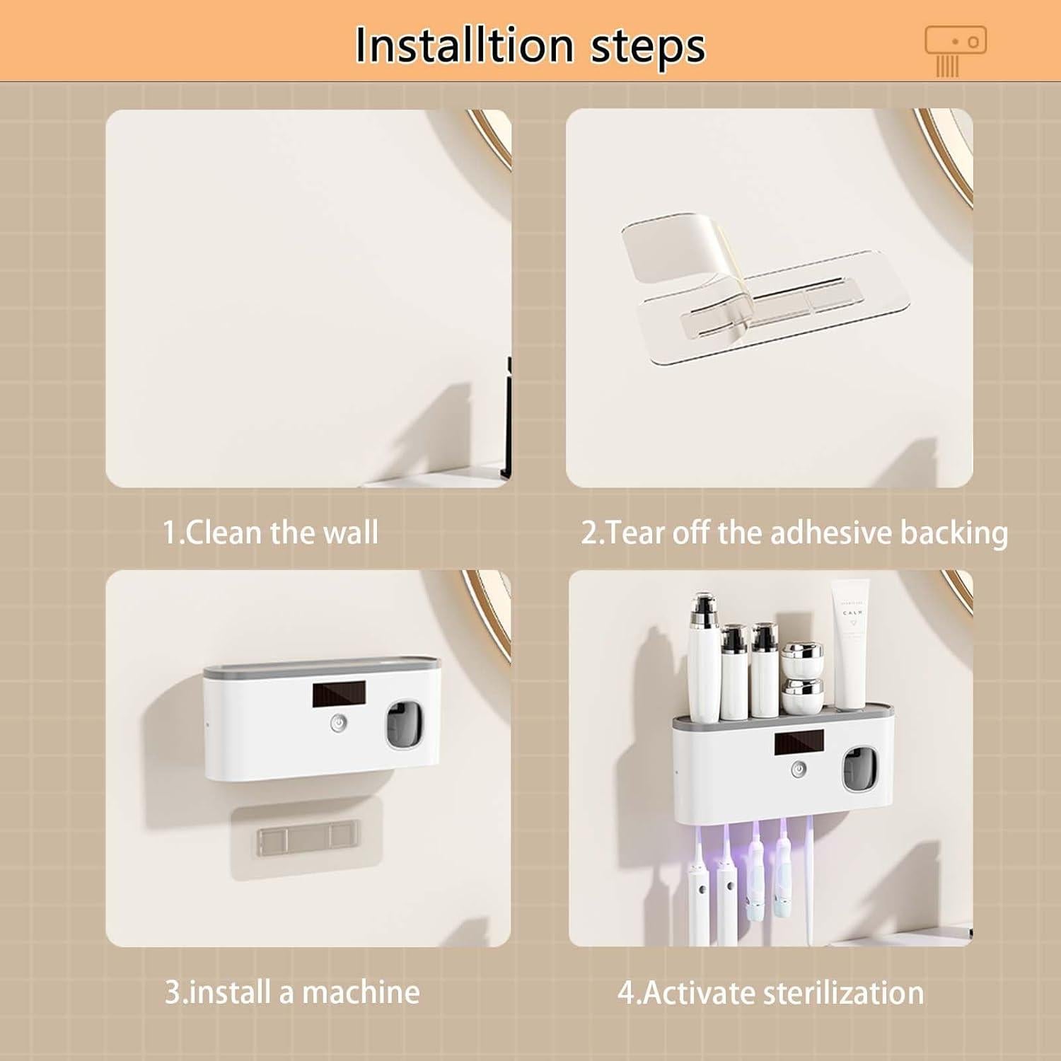 Soporte para Cepillos de Dientes DNEXIMG RA con Dispensador