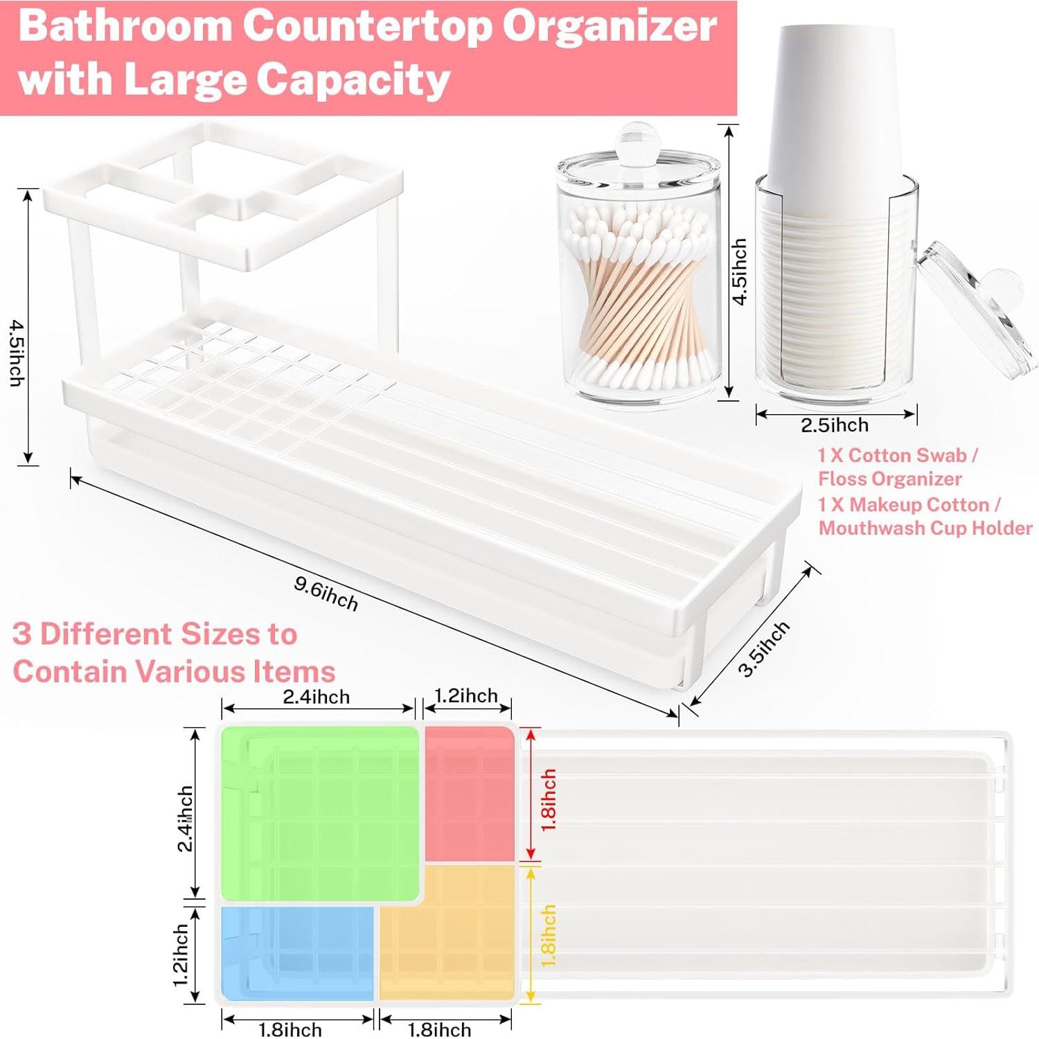 Soporte para Cepillos de Dientes OKEJUNYE Blanco Acero Inoxidable