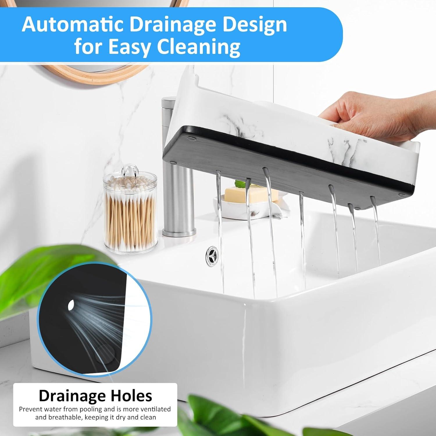 Soporte de Cepillos de Dientes MSBRCH de Mármol Blanco 6 Ranuras