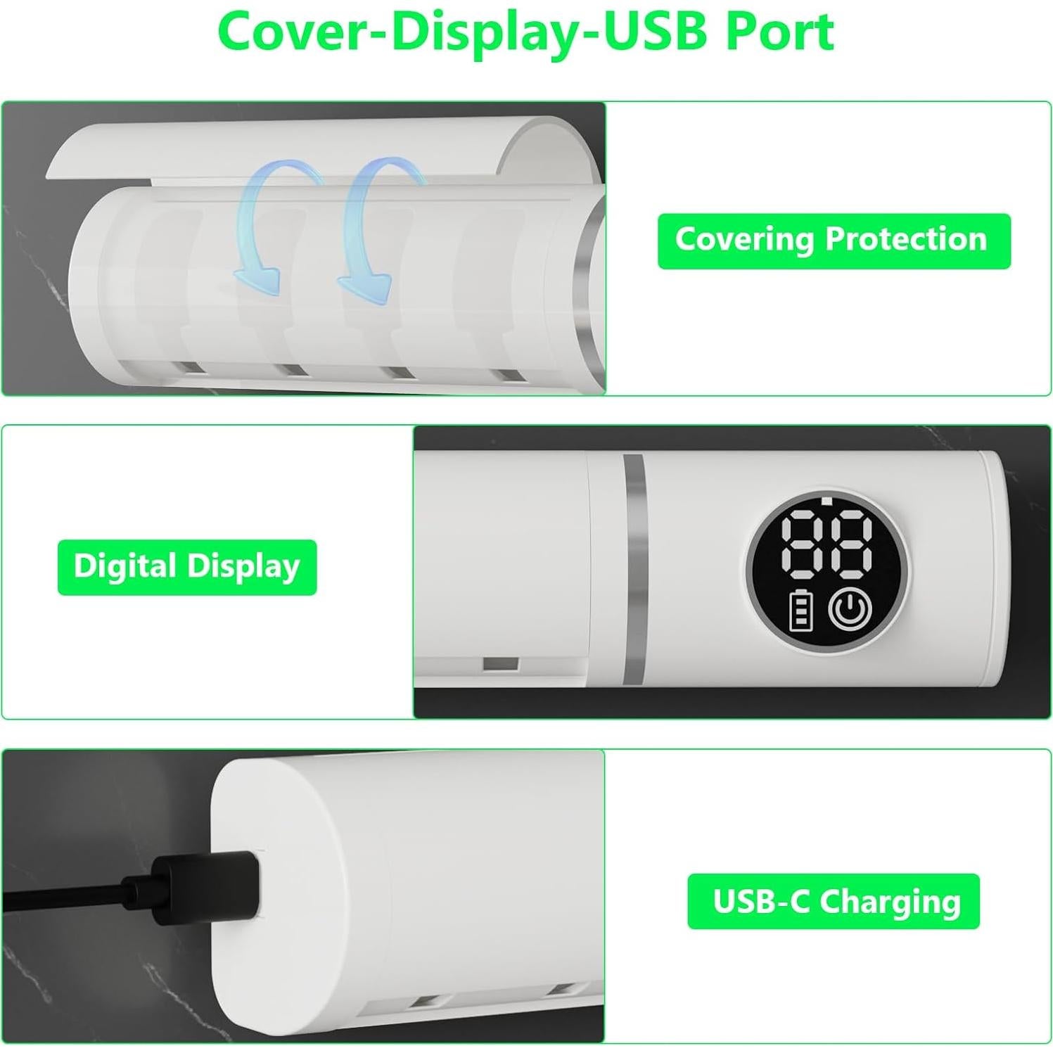 Soporte de Cepillo de Dientes Inalámbrico Lives con Temporizador - 4 Ranuras