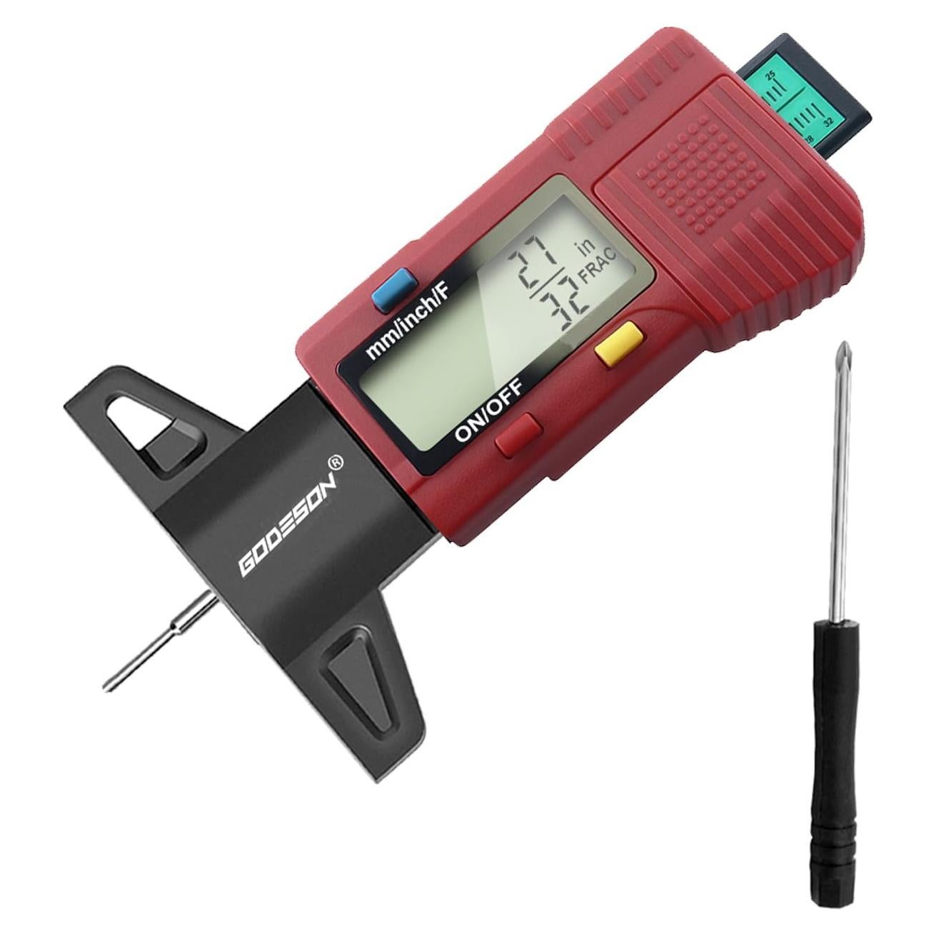 Medidor Digital de Profundidad de Banda de Rodadura GODESON 0-25mm
