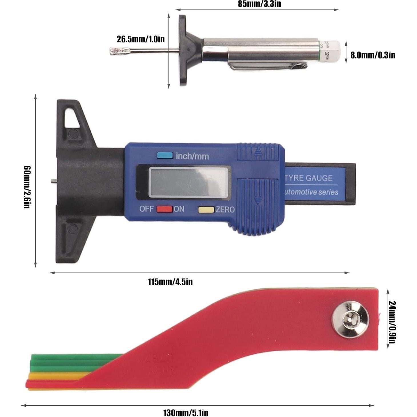 Medidor de Profundidad de Neumáticos Digital Keenso 11.6cm