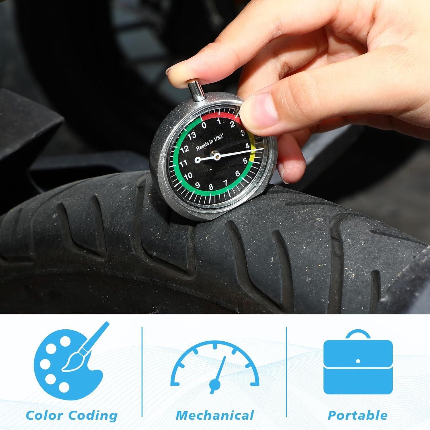 Medidor de Profundidad de Banda de Rodadura Tallew 2 Pcs