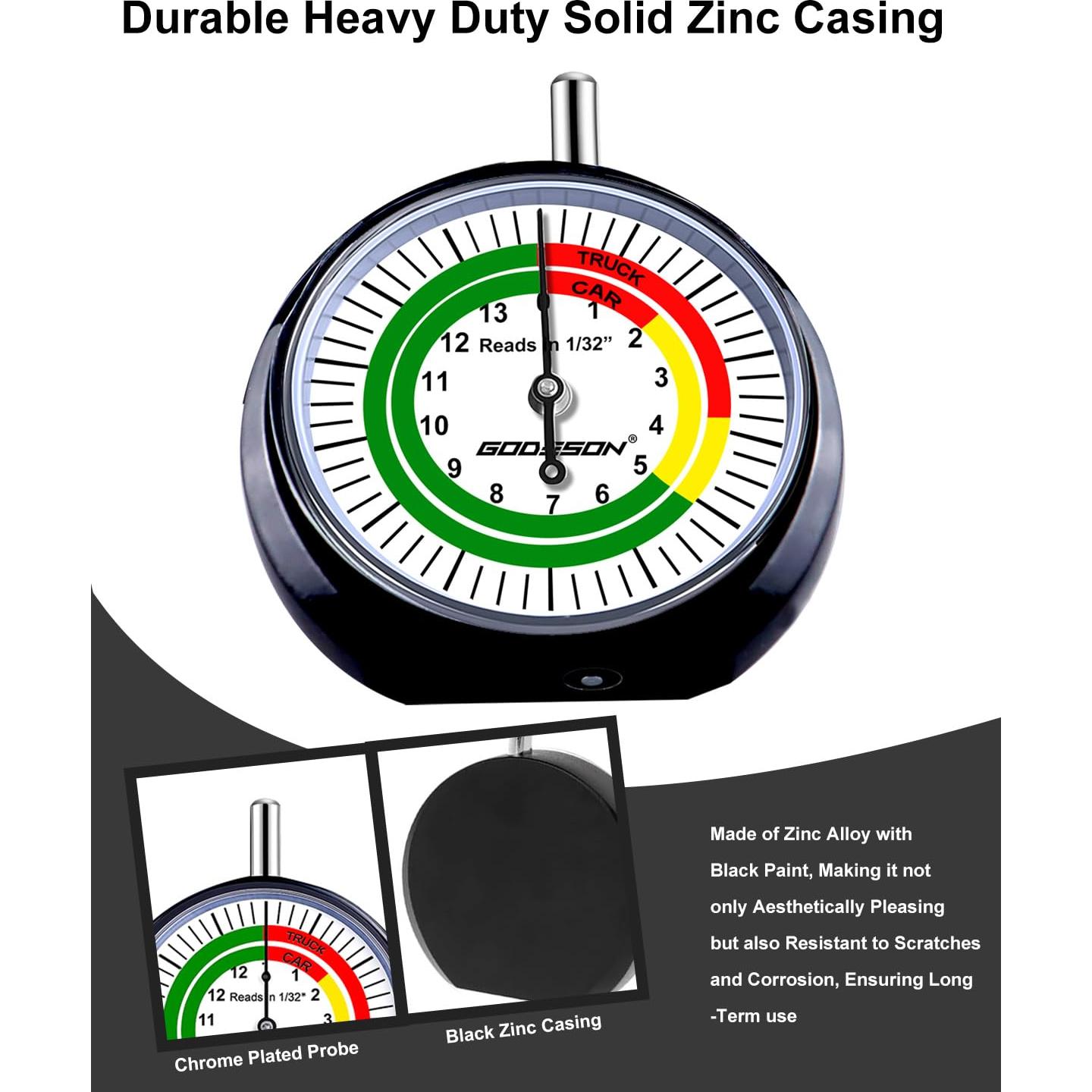 Medidor de Profundidad de Neumáticos GODESON 0.79 mm