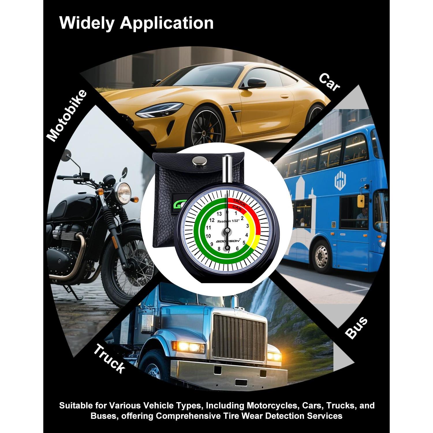 Medidor de Profundidad de Neumáticos GODESON 0.79 mm