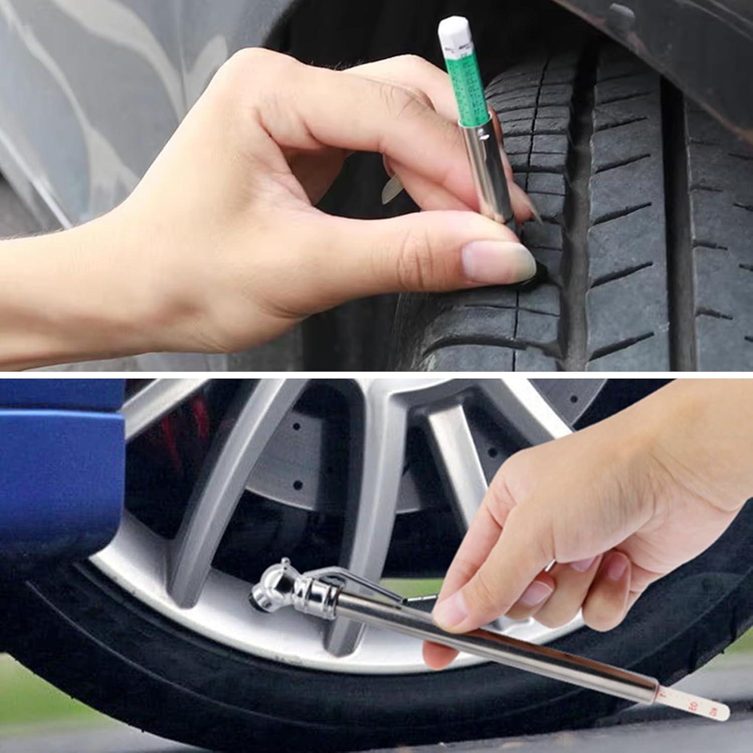 Medidor de Profundidad y Presión de Neumáticos LEONTOOL